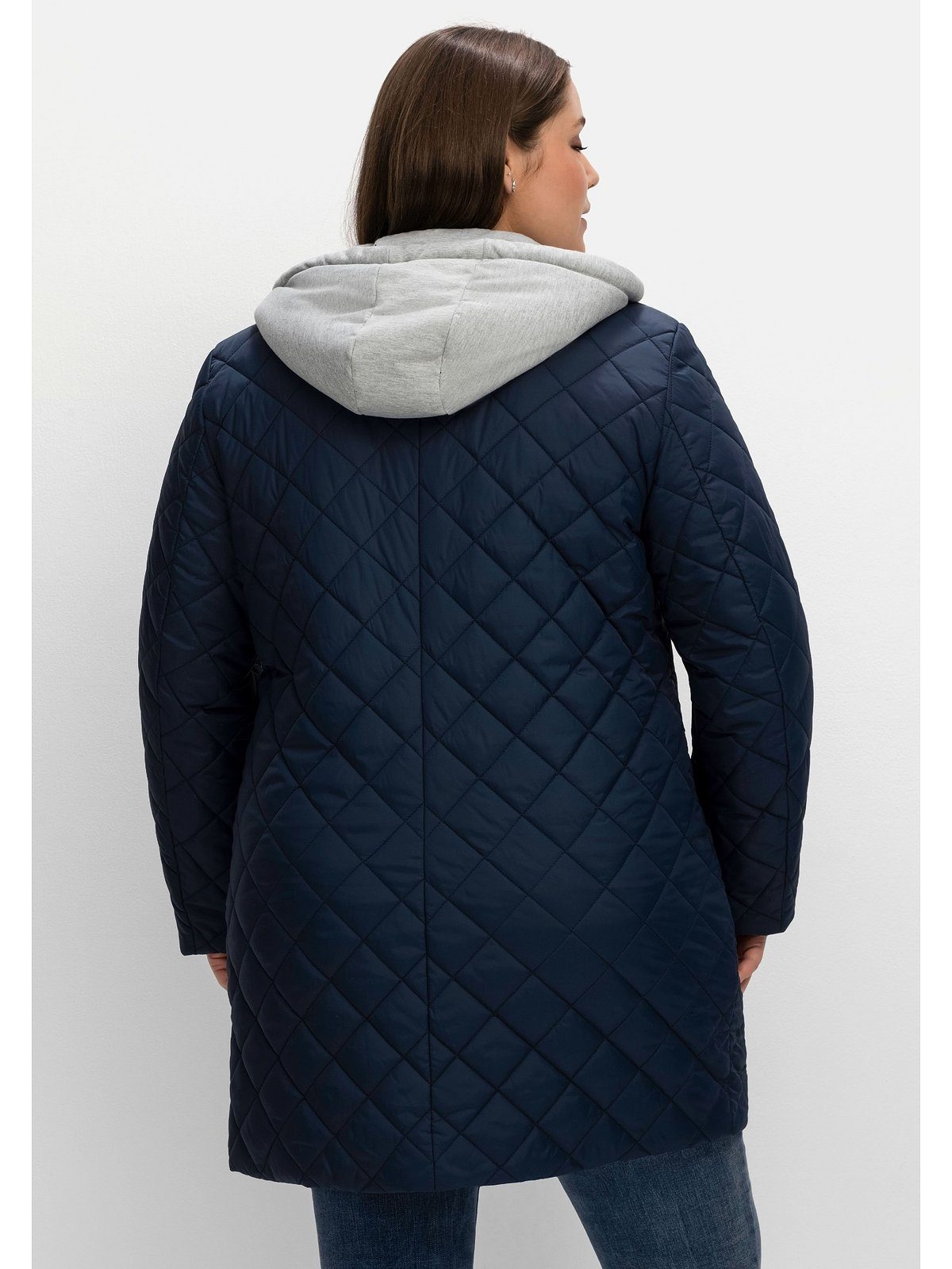 Sheego Steppjacke Große Größen mit Jerseykapuze und 2-Wege-Zipper | Jacken