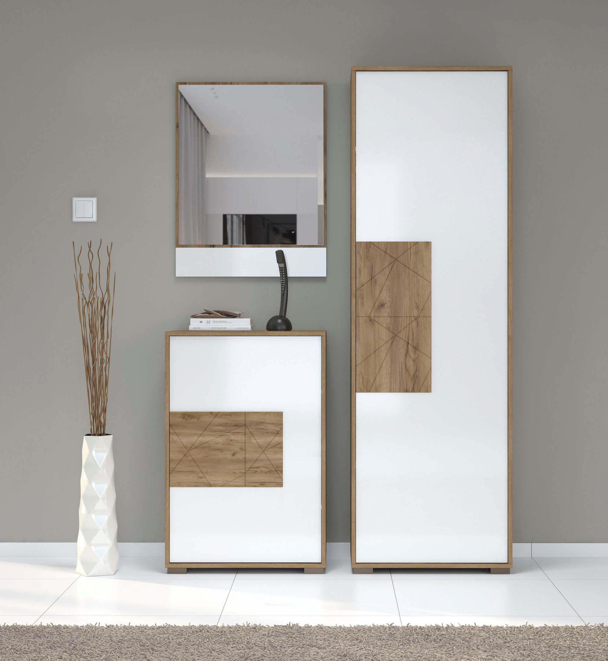 mit Garderobenschrank Stela Push-to-open-Funktion Places of Style