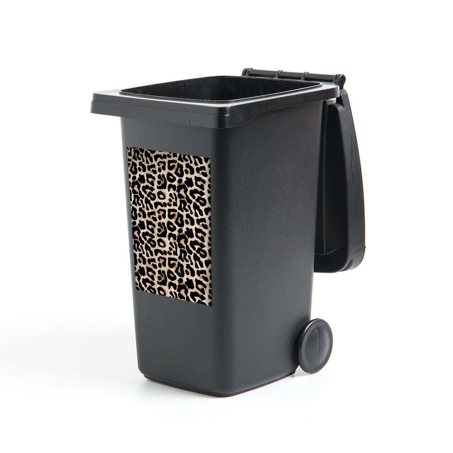 MuchoWow Wandsticker Panther Druck - Luxus - Gold (1 St), Mülleimer-aufkleber, Mülltonne, Sticker, Container, Abfalbehälter