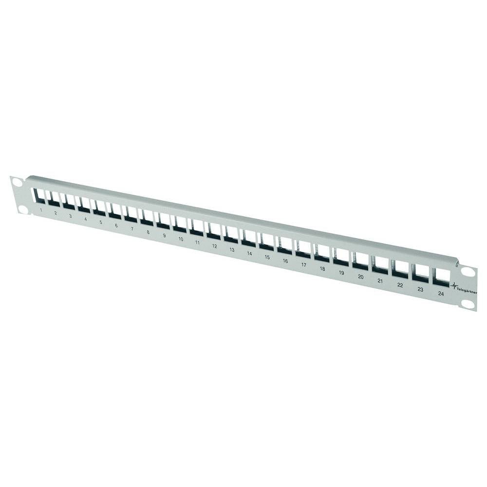 Telegärtner 100021498 19 Modulträger, unbestückt 483 mm (19) 1 HE Schwarz Netzwerk-Patch-Panel