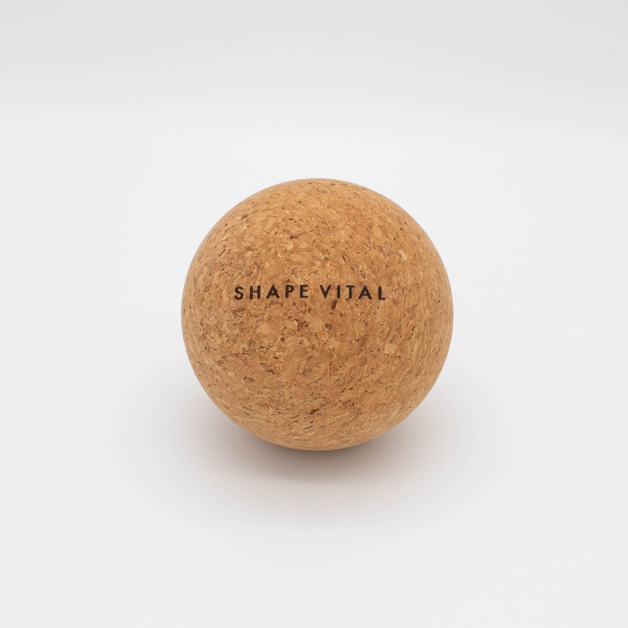 shapevital.de Massageball Faszienball Set aus Naturkork zur Lösung von Muskelverspannungen, Set 2-tlg., nachhaltiges Material, perfekt für Selbstmassage, inkl. Jute Beutel