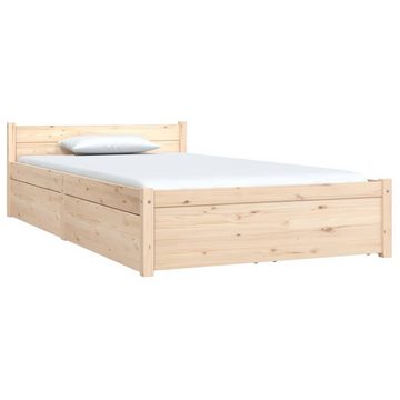 vidaXL Bettgestell Bett mit Schubladen 90x200 cm Bett Bettgestell Einzelbett Bettrahmen