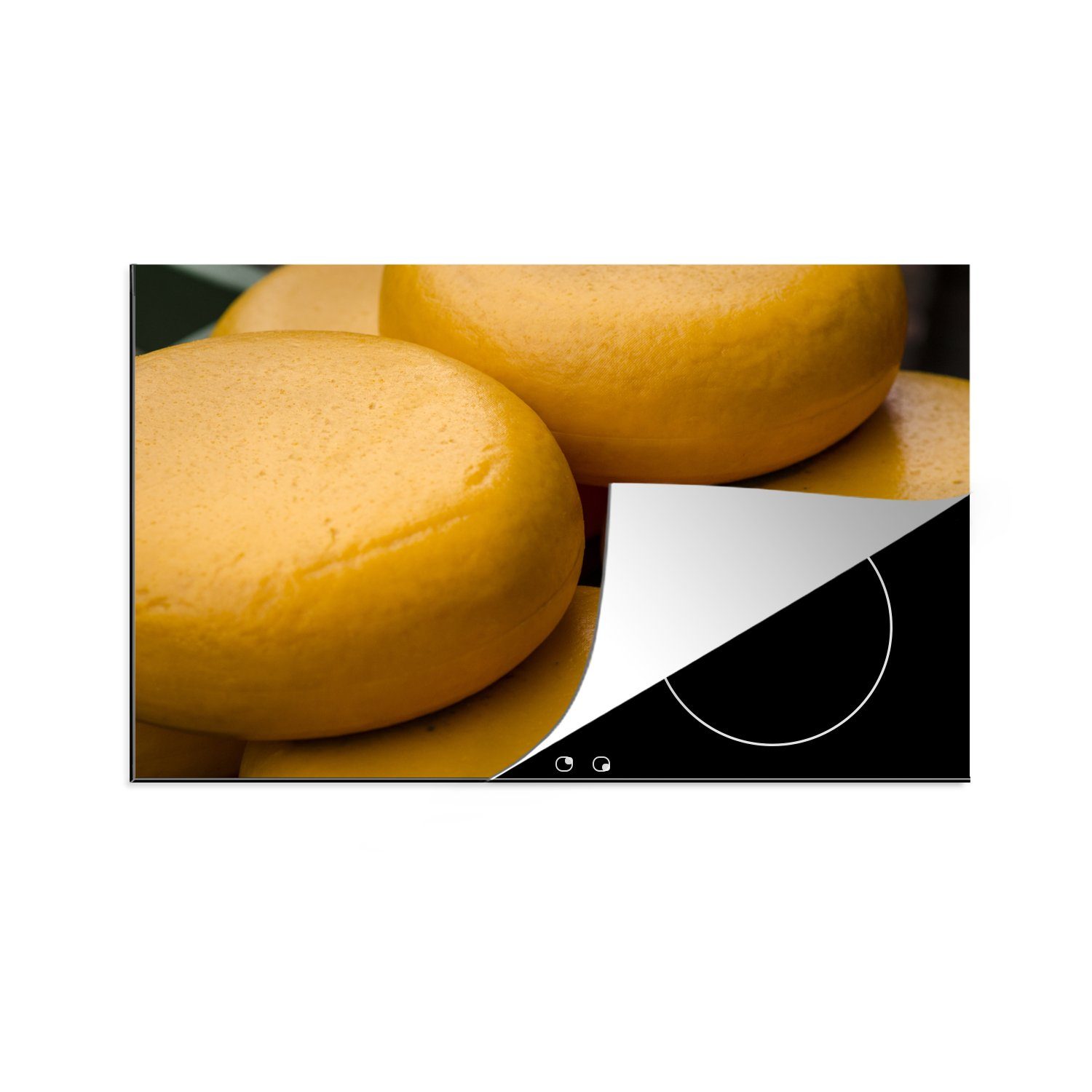 MuchoWow Herdblende-/Abdeckplatte Käse - Gouda - Niederlande, Vinyl, (1 tlg), 81x52 cm, Induktionskochfeld Schutz für die küche, Ceranfeldabdeckung