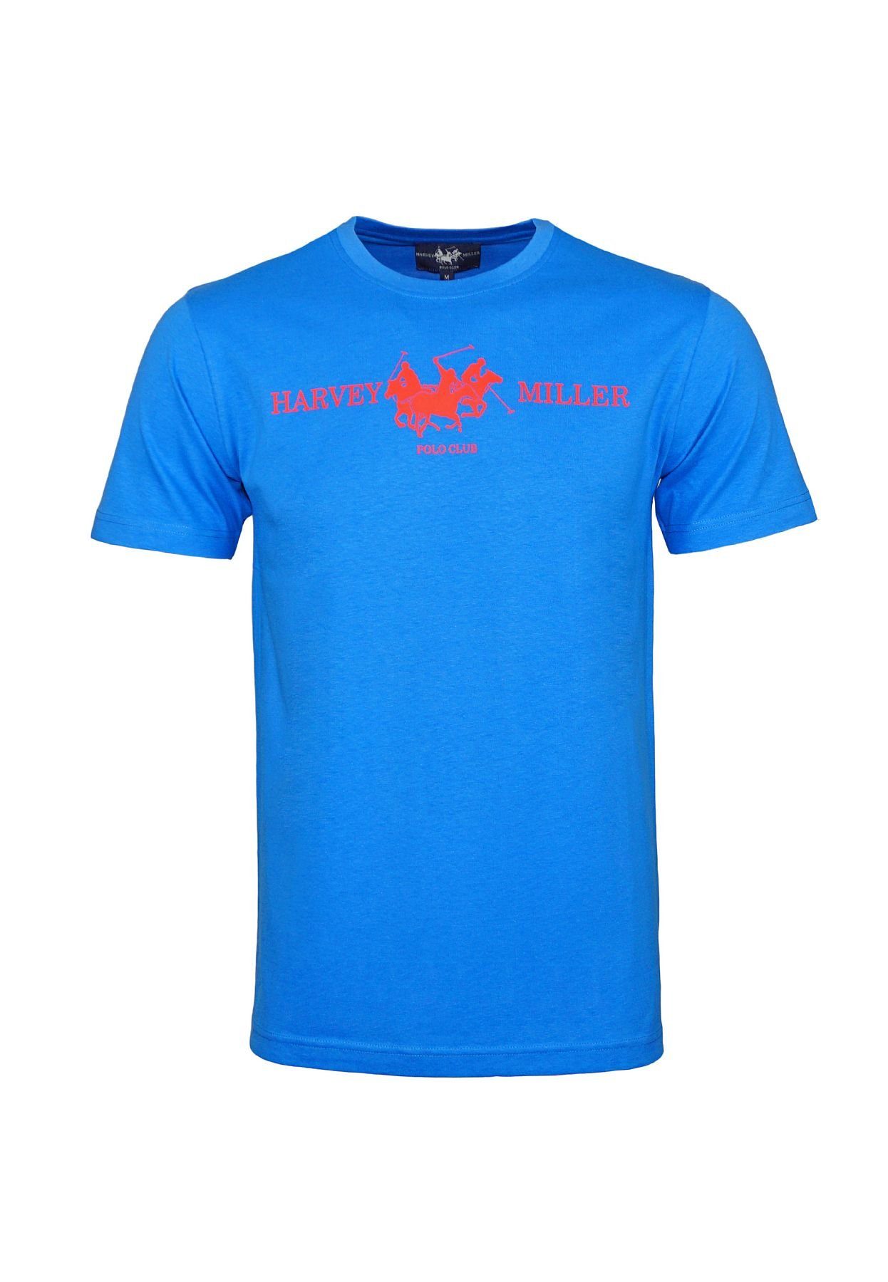 Harvey Miller T-Shirt T-Shirt Shortsleeve HM Basic Rundhals blau