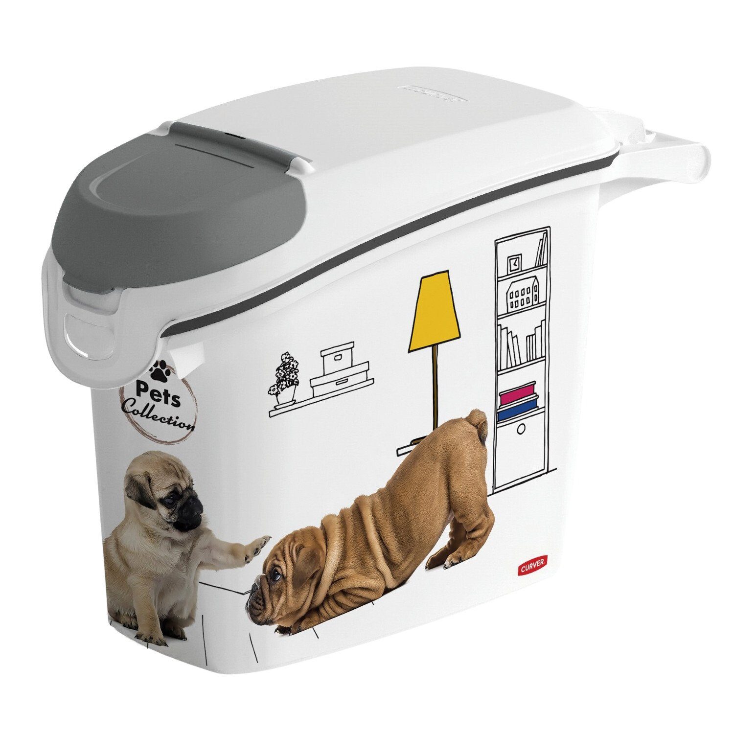 Curver Futterbehälter 254864, Kunststoff, PetLife 6kg Trockenfutterbehälter für Hunde