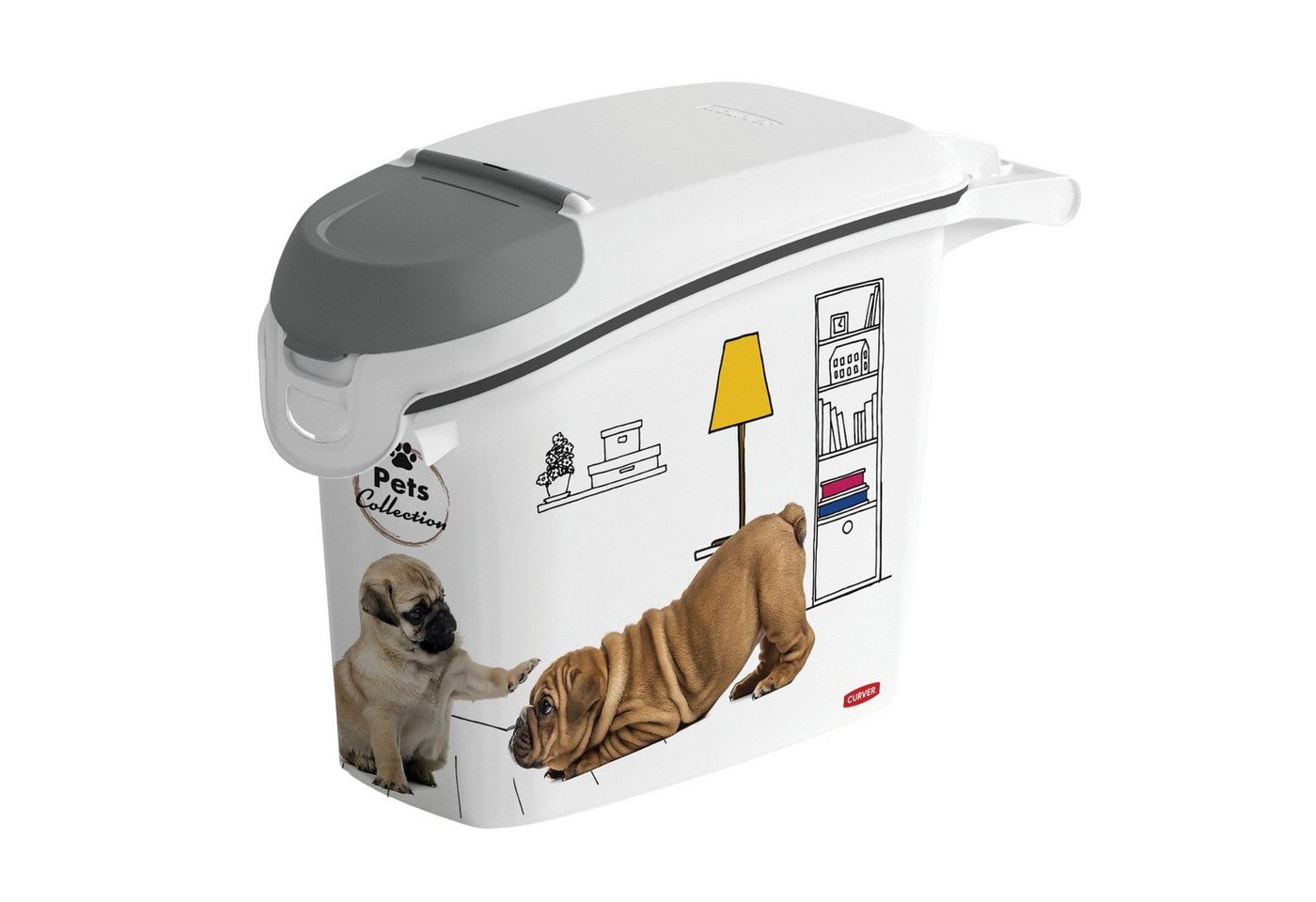 Curver Futterbehälter 254864, Kunststoff, PetLife 6kg Trockenfutterbehälter für Hunde