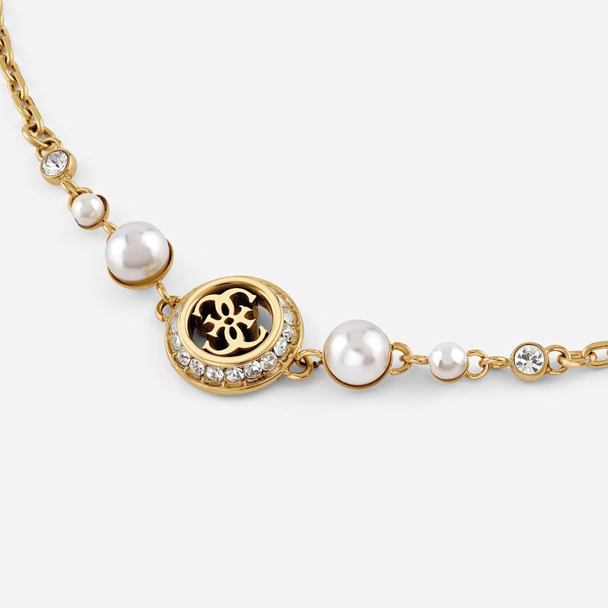 Guess Gliederarmband Damen-Multi Pearls 4G Goldfarben S günstig online kaufen