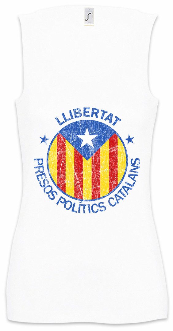 Urban Backwoods Tanktop Llibertat Catalonia Ärmelloses Damen T-Shirt Freiheit Freedom Free Viva La Revolution Cataluña