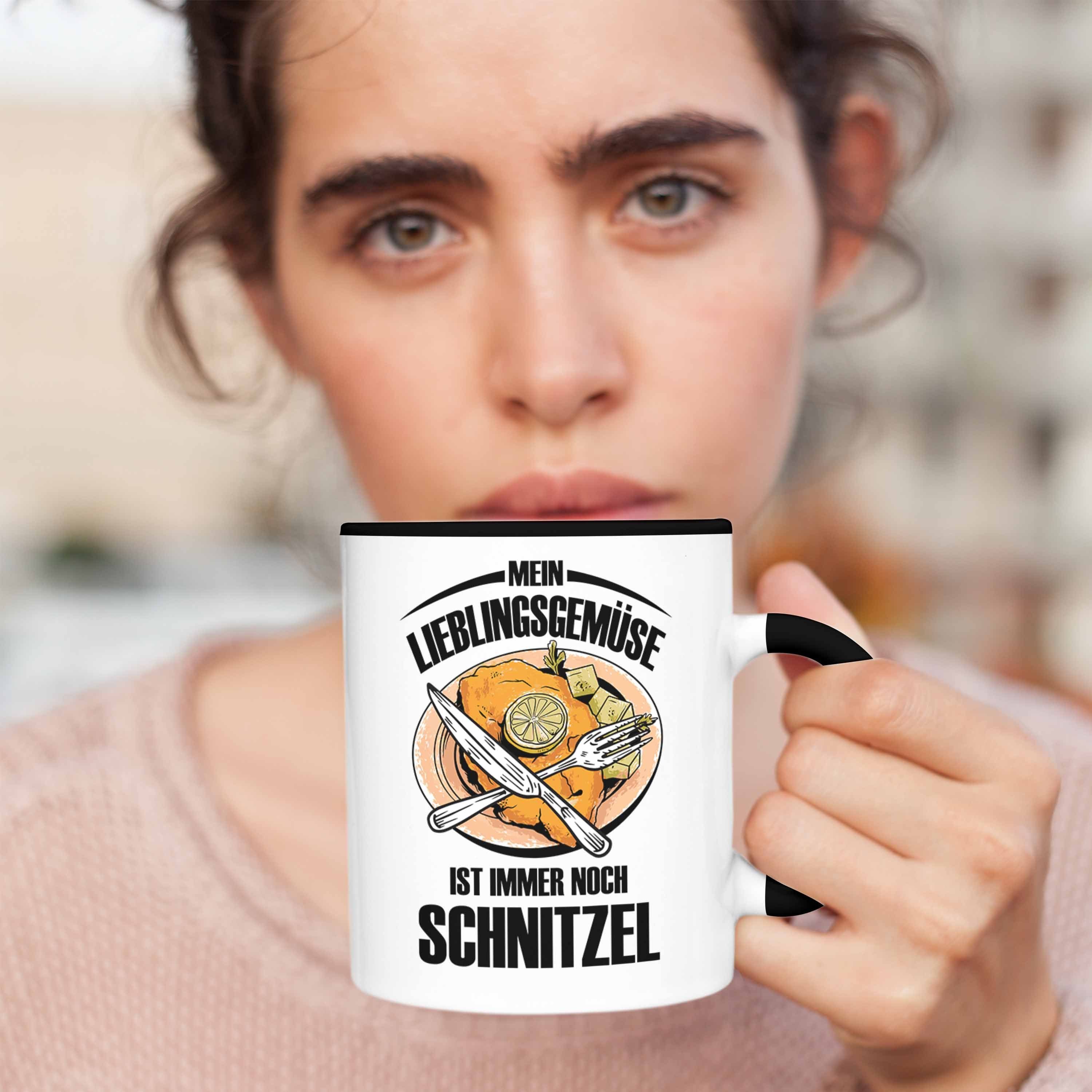 Mein Trendation für Schwarz Lieblingsgemüse Schnitzel-Liebhaber Schnitzel-Tasse Tasse Geschenk