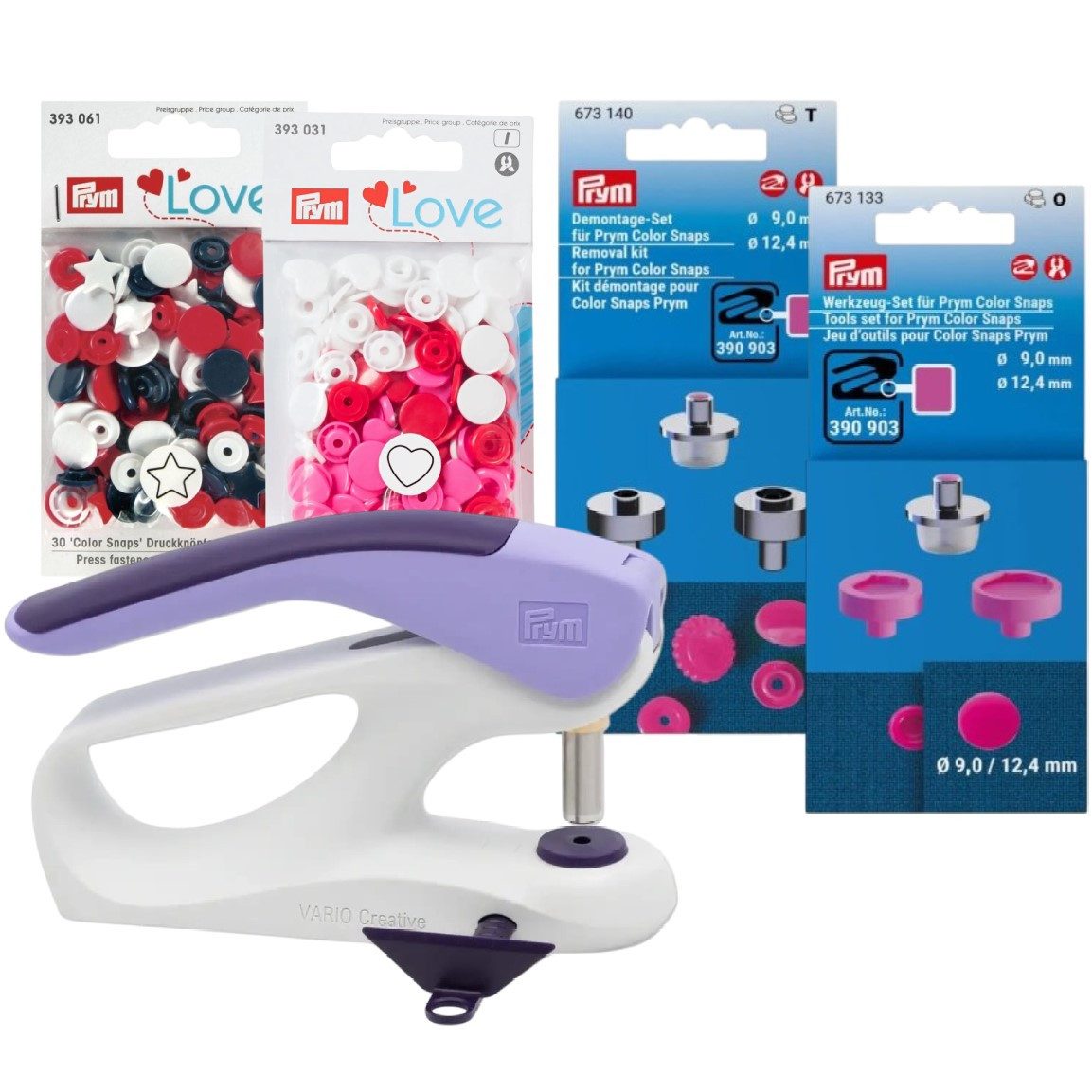 Nähwelt Flach Ösenzange - Vario Creative Tool Set inkl. Color Snaps, Packung