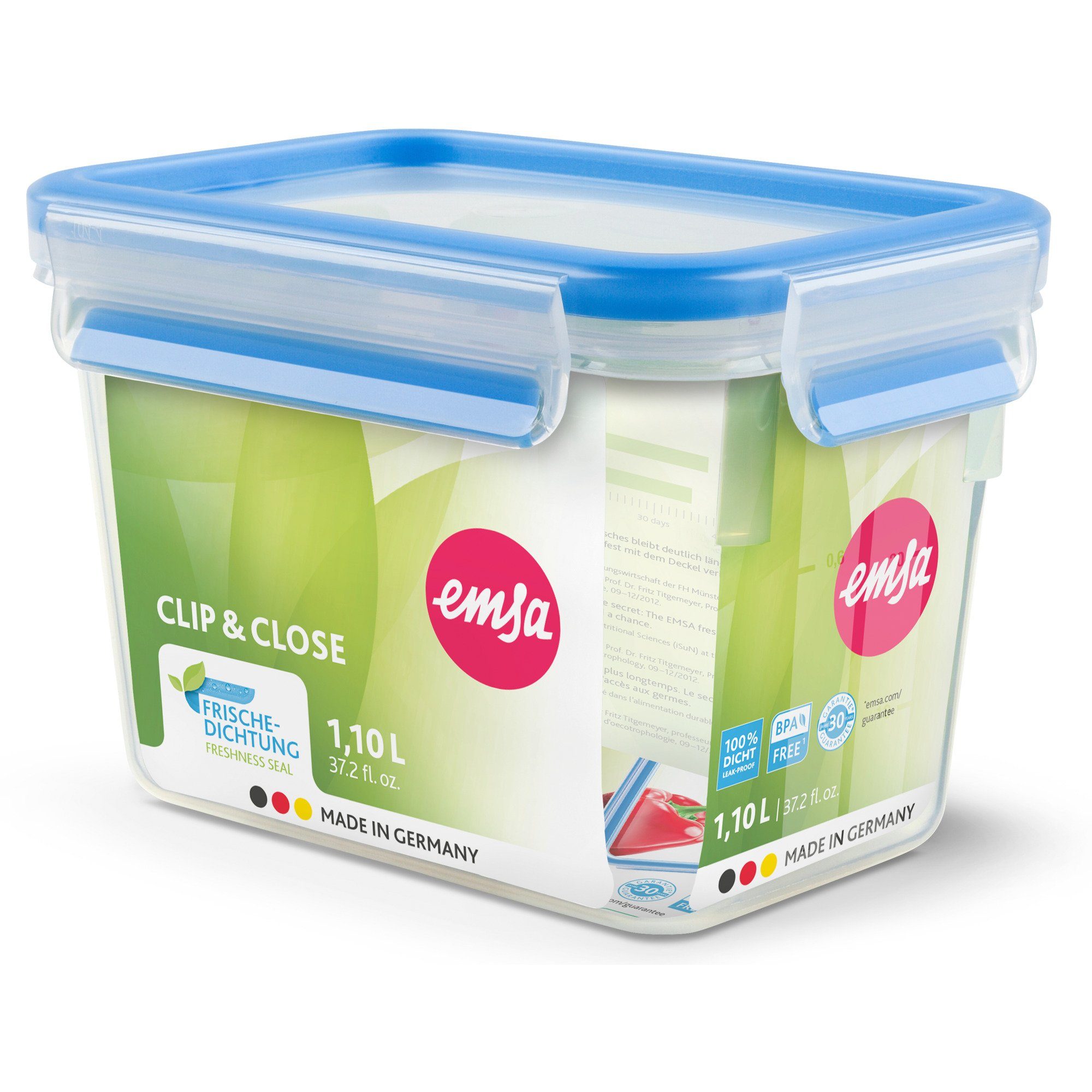 Emsa Lunchbox Emsa CLIP & CLOSE Frischhaltedose 1,1 Liter, Dose