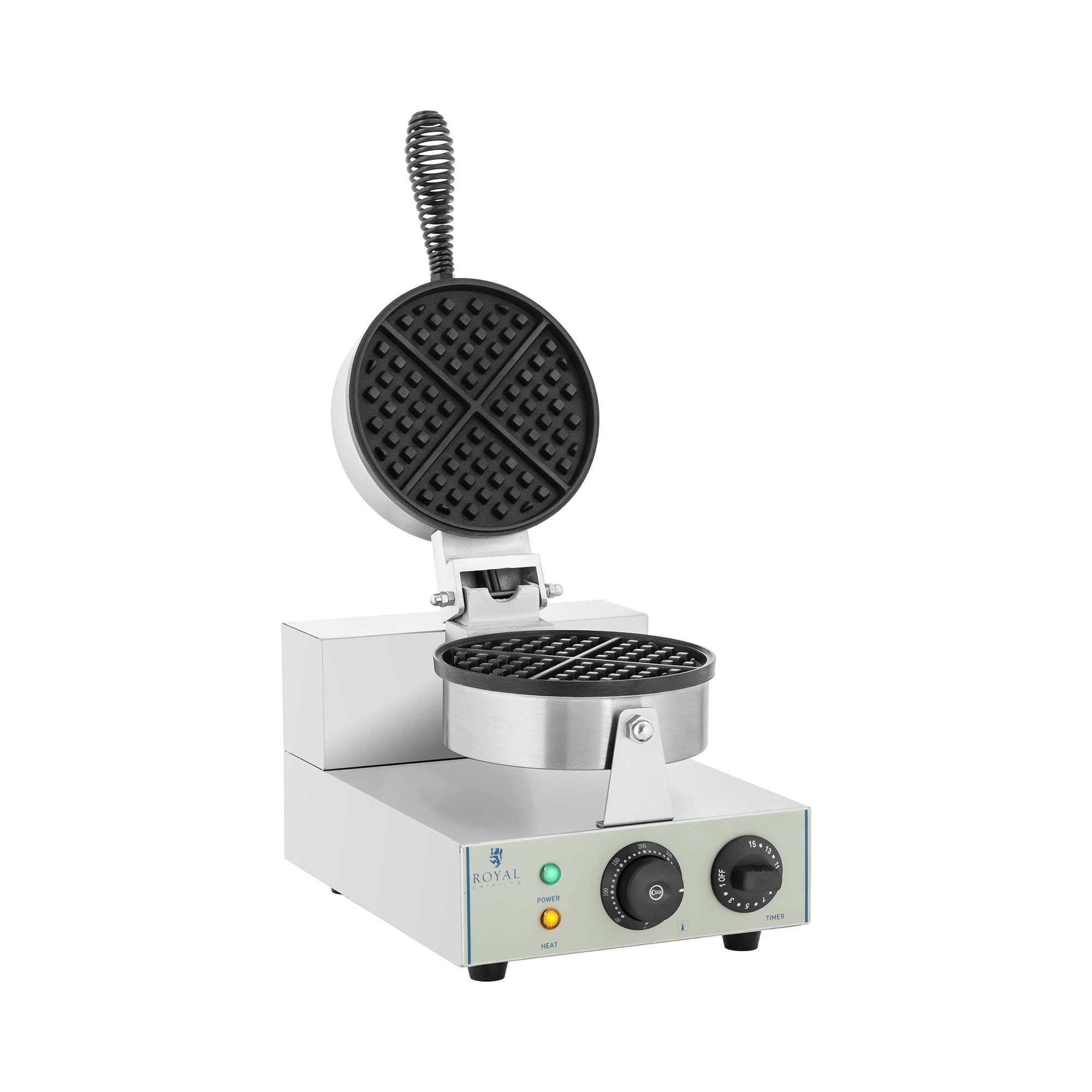Royal Catering Вафельницы Doppelwaffeleisen Waffelautomat Elektro Doppel Brüsseler Waffel Rund, 1300 W