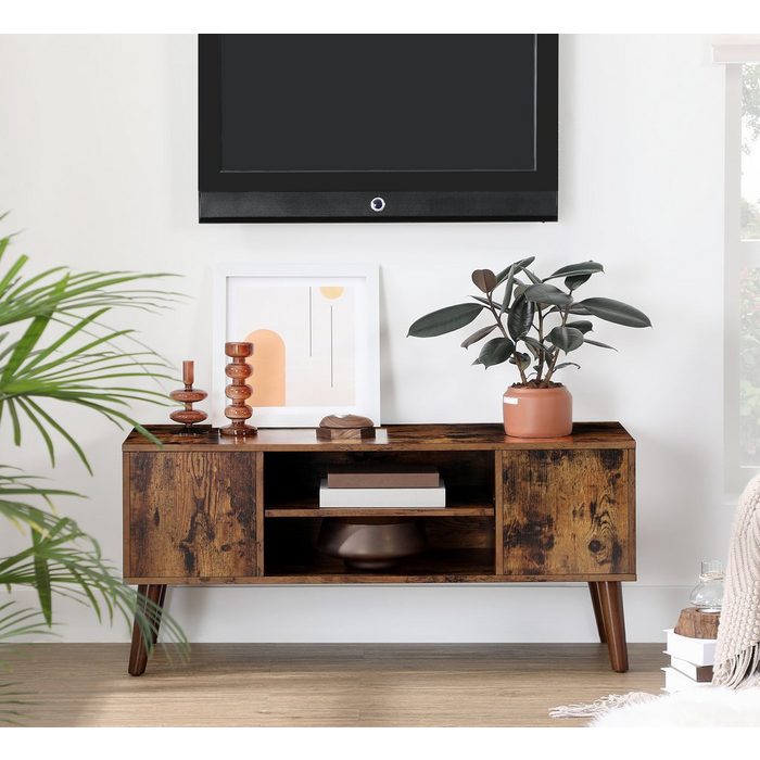 VASAGLE Lowboard Fernsehtisch für Fernseher bis zu 43 Zoll Breite 110 cm