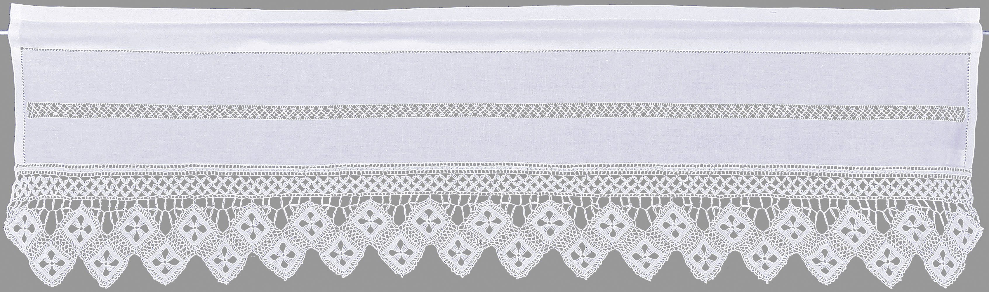 HOSSNER - ART OF HOME DECO Querbehang BALDO (1 St), Stangendurchzug, halbtransparent, Wirkware