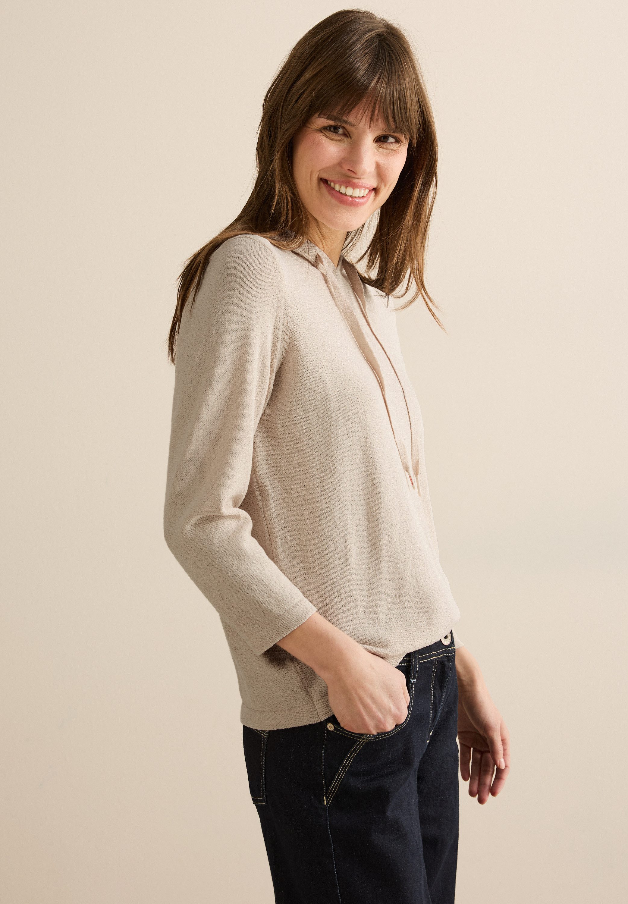 CECIL Strickpullover mit Rippbündchen günstig online kaufen