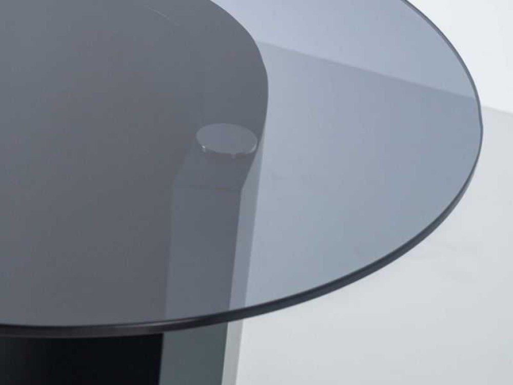 JVmoebel Satztisch JVMoebel Tischset mit Glasplatten und grauem Holzgestell (2-St), Made in Europa