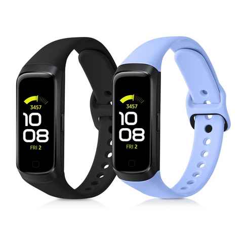 kwmobile Uhrenarmband 2x Sportarmband für Samsung Galaxy Fit (SM-R370), Armband TPU Silikon Set Fitnesstracker