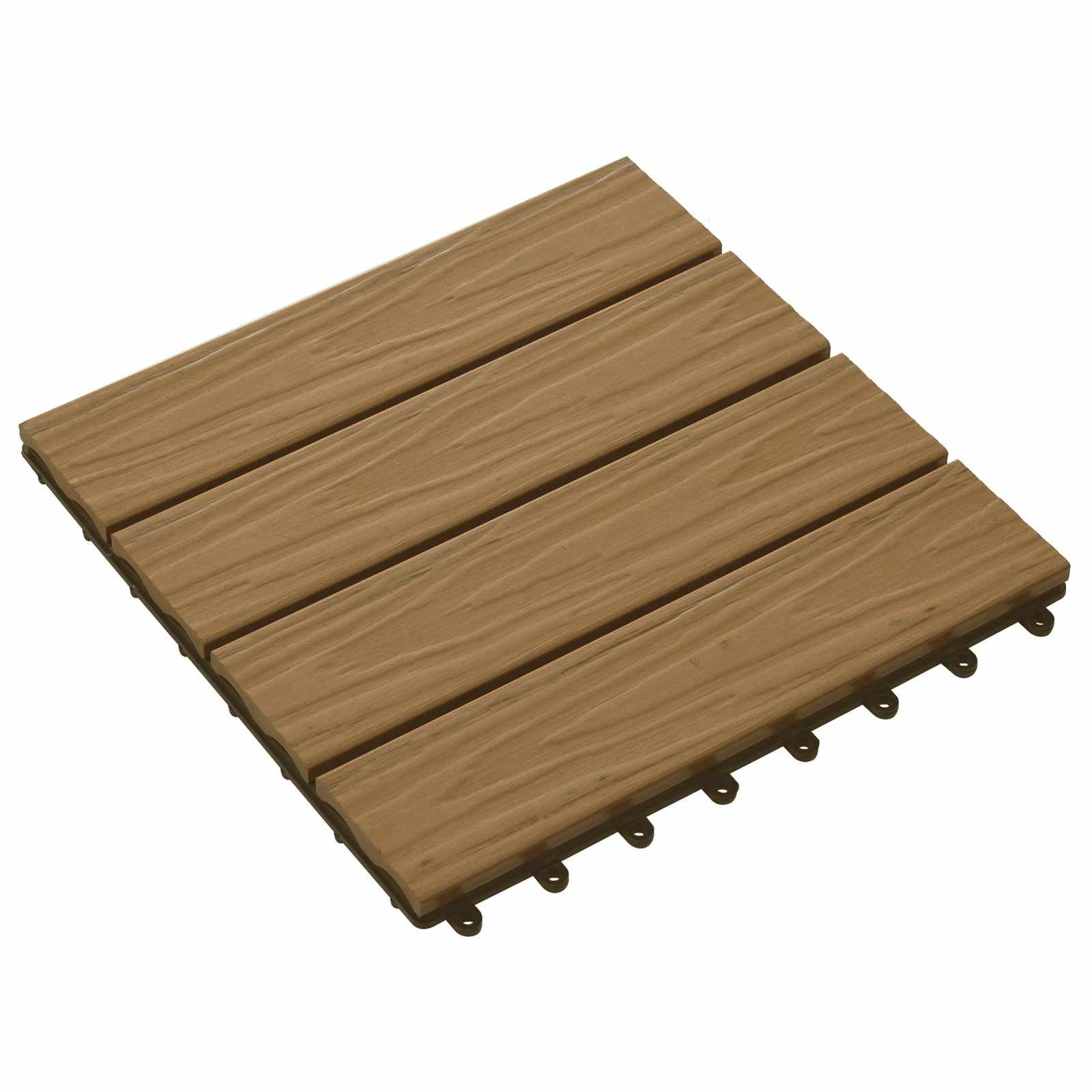 vidaXL Terrassendielen Terrassenfliese 3D-Design 11 Stk. 30 x 30 cm WPC, BxL: je 30x30 cm, (11-St)