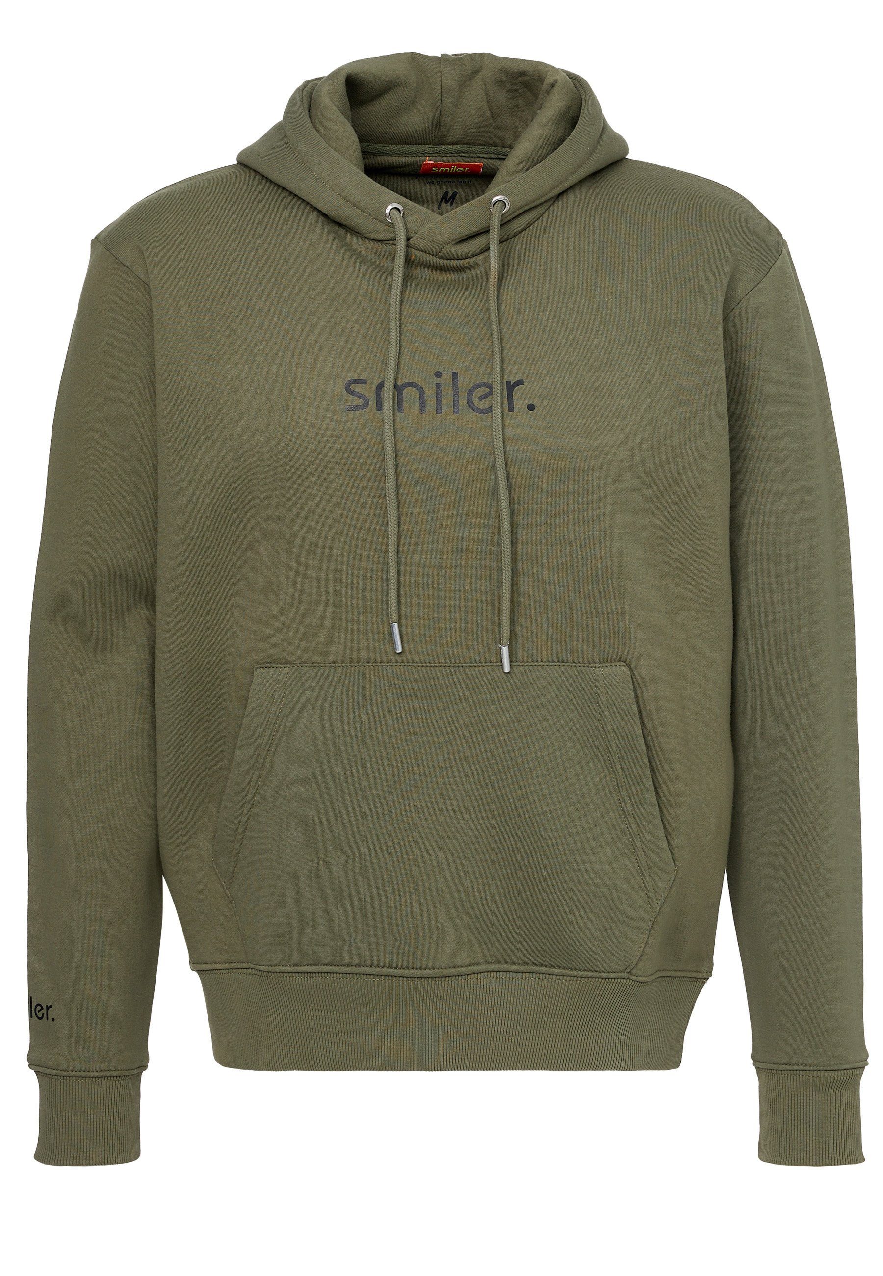 smiler. Kapuzensweatshirt OLIVE Happy. mit Kapuze