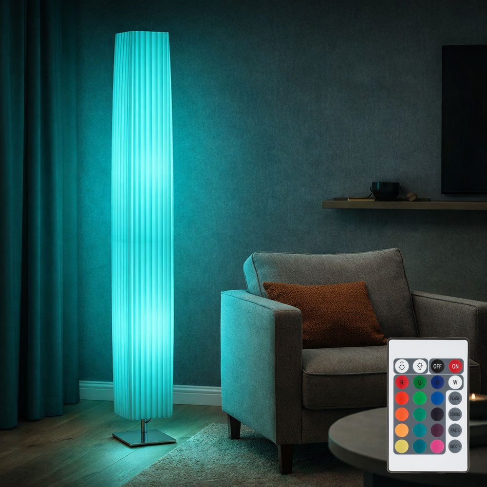 GLOBO LIGHTING LED Stehlampe, Leuchtmittel inklusive, Warmweiß, Farbwechsel, Stehlampe Stehleuchte Fernbedienung Dimmer Farbwechsel LED H 119 cm