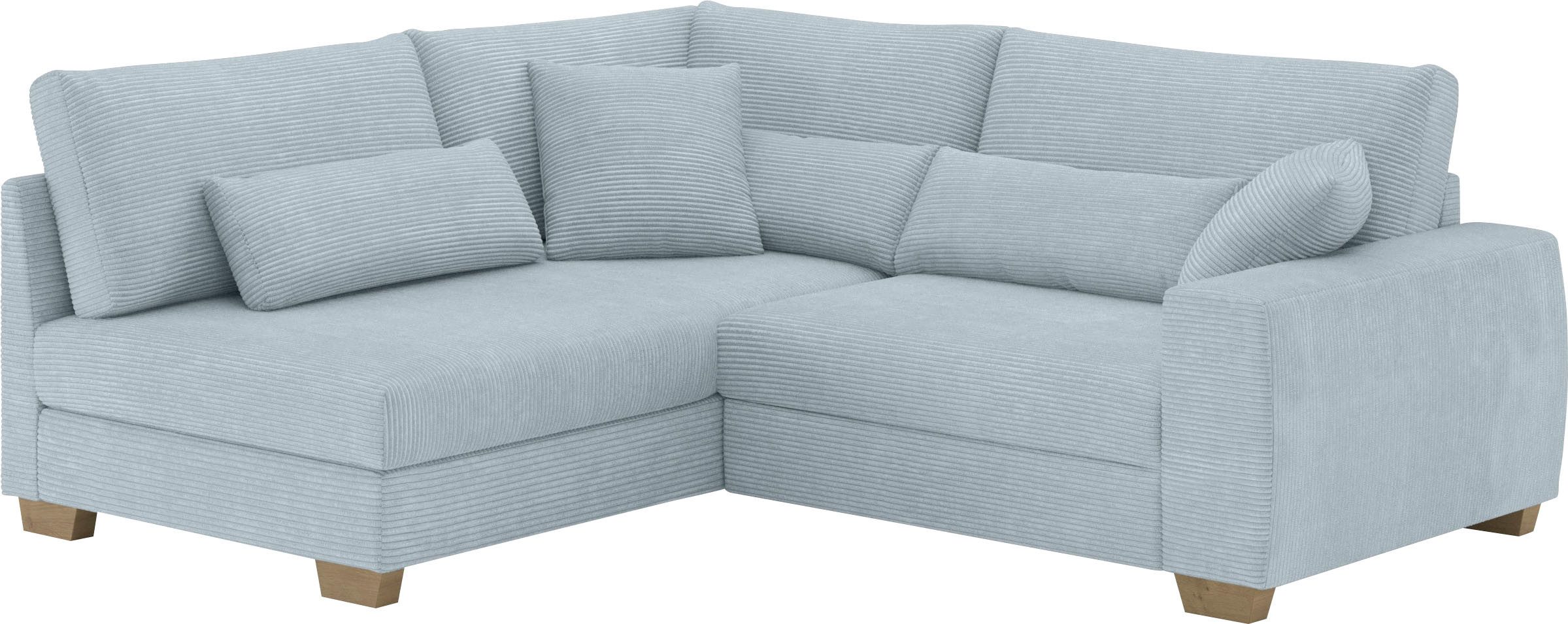 Mr. Couch Ecksofa "Helena L-Form", Mit Federkern, wahlweise mit Bettfunktio günstig online kaufen