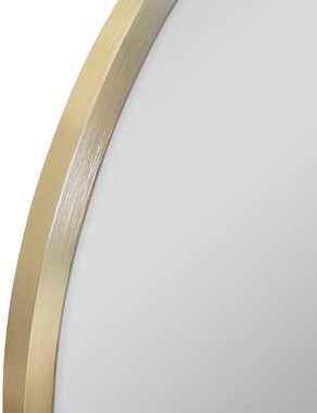 Talos Badspiegel Picasso gold Ø 80 cm, hochwertiger Aluminiumrahmen