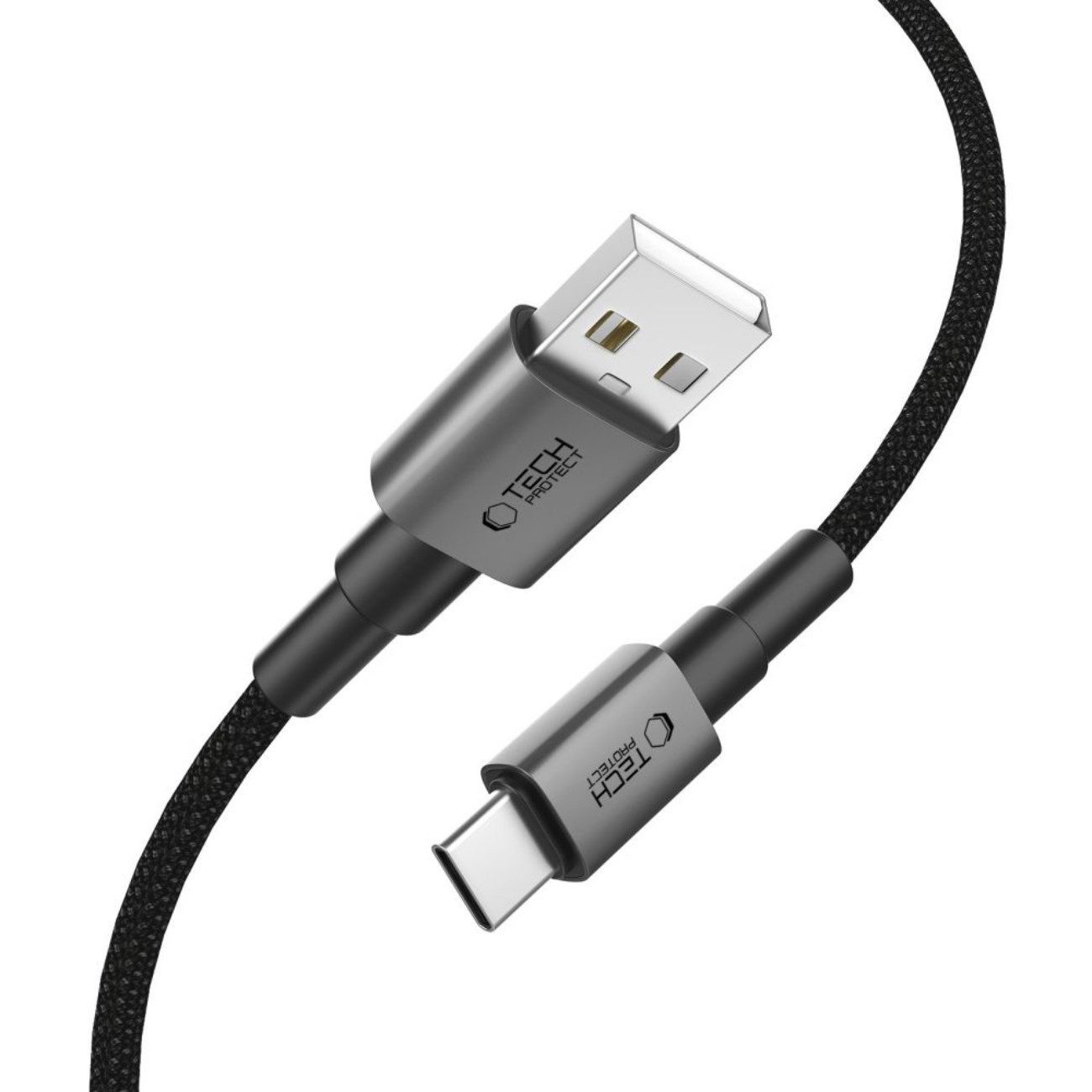 TECH PROTECT UltraBoost USB-Kabel, USB-A, USB-C, Kompaktes 25 cm-Kabel mit Schnellladefunktion
