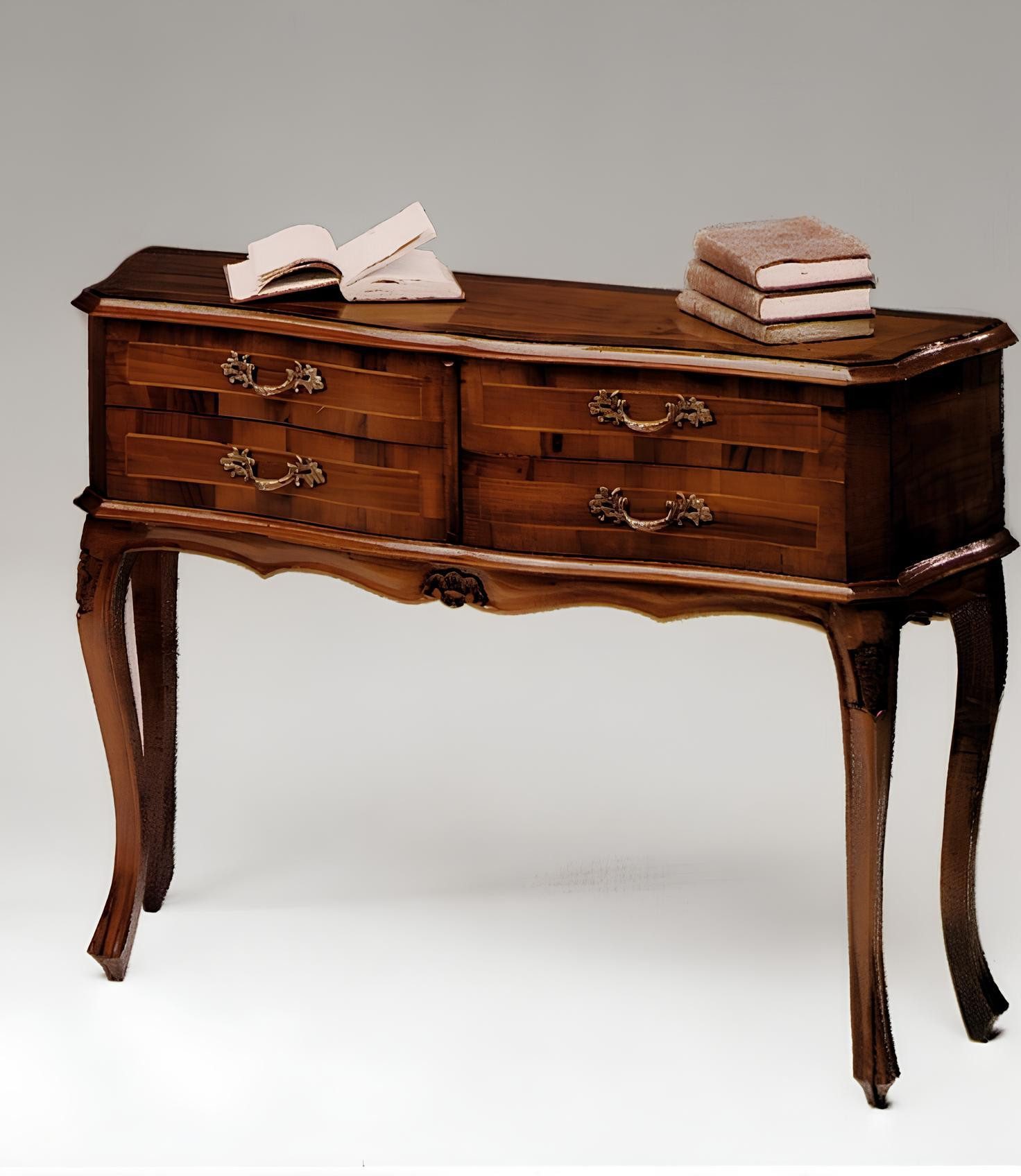 Xlmoebel Sekretär Barock-Rokoko-Kommode aus Holz mit filigranen Verzierungen (1 St., Kommode), Hergestellt in Europa