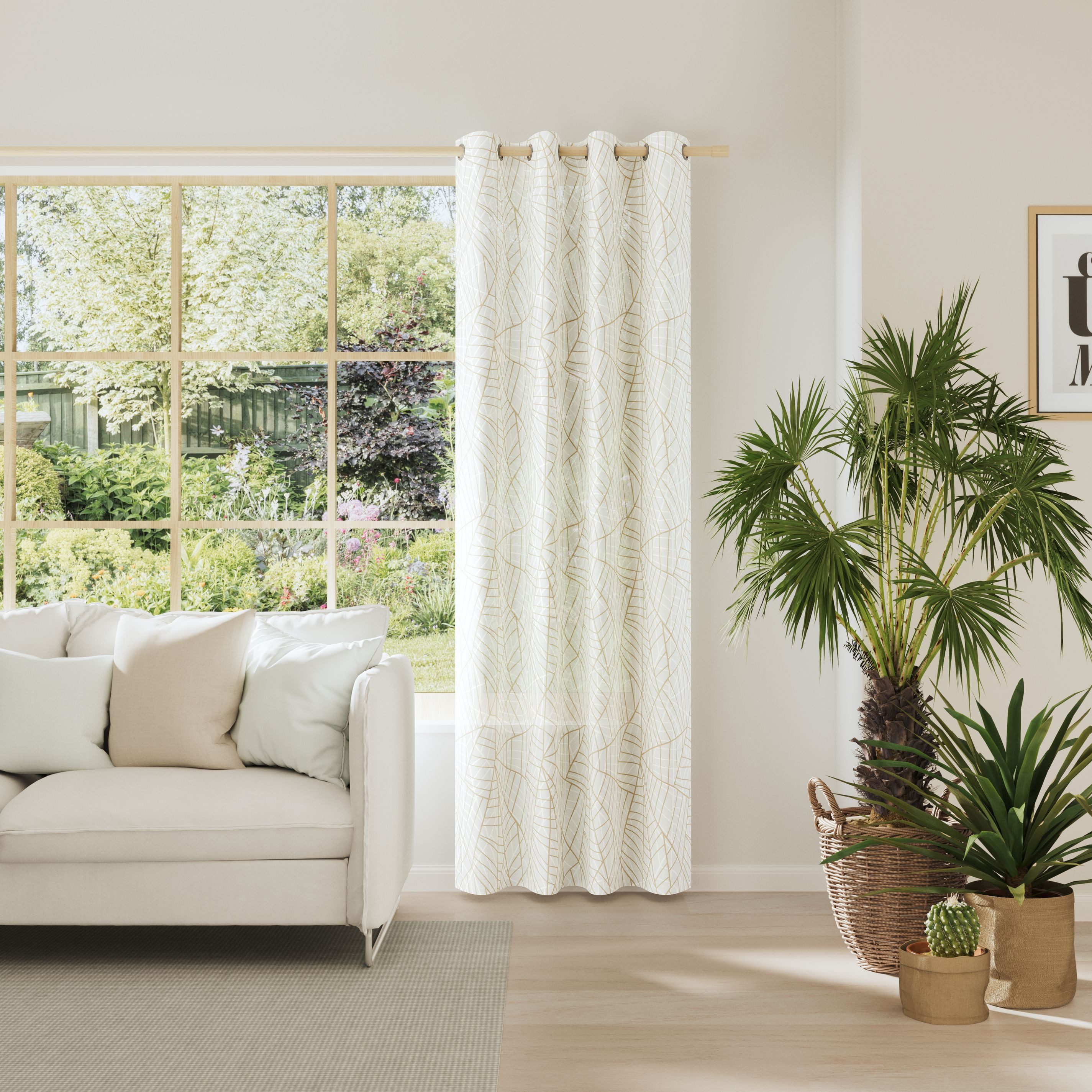 Neutex for you! Vorhang SIMPLY (1 St), Ösen, halbtransparent, Druckstoff mit Grafikdesign