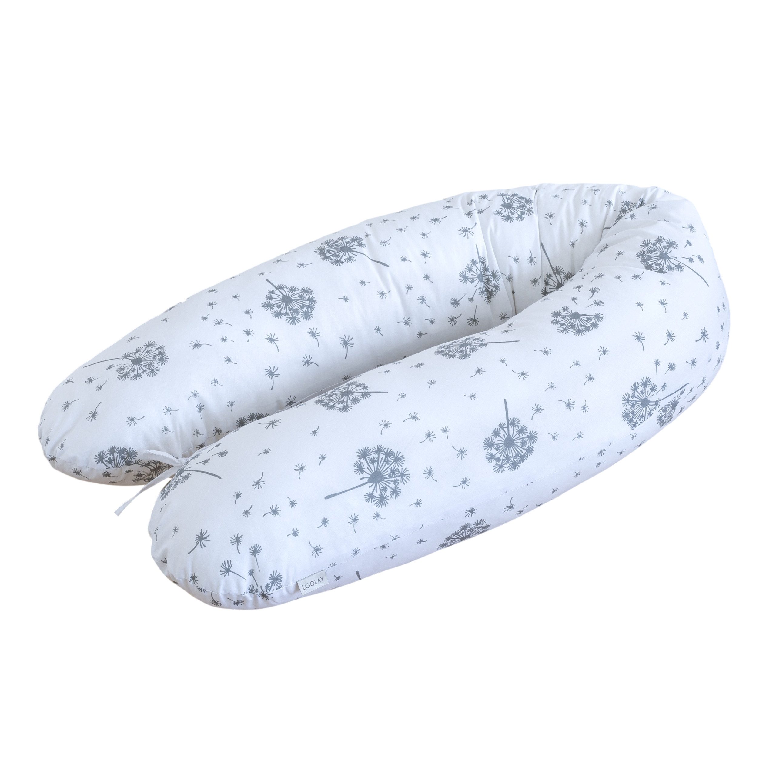 Loolay Seitenschläferkissen M/ L oder L/ XL Schwangerschaftskissen Stillkissen Schlafen Kissen, M/ L oder L/ XL Lagerungskissen + 100% Baumwolle Bezug 170 und 190 cm, Standard & X-LARGE Kissen SUPER Geschenk für Schwangern Seitenschläfer, LOOLAY® - 100% E