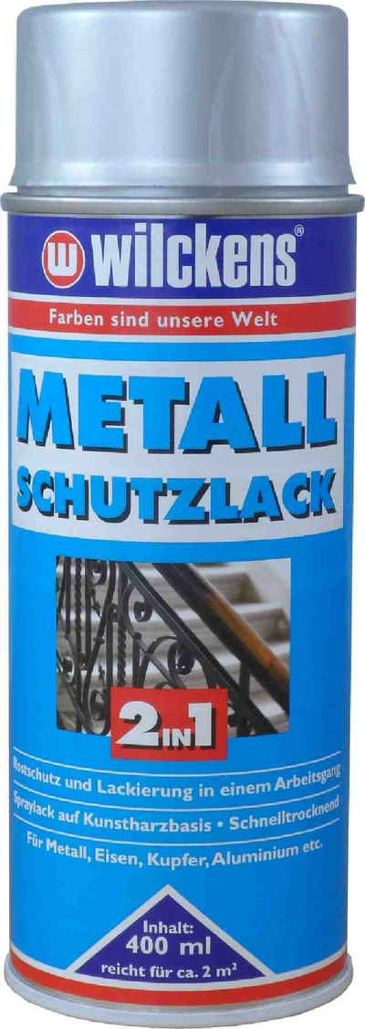 Wilckens Farben Sprühfarbe, Metall-Schutzlack Spray 2in1 400ml silber