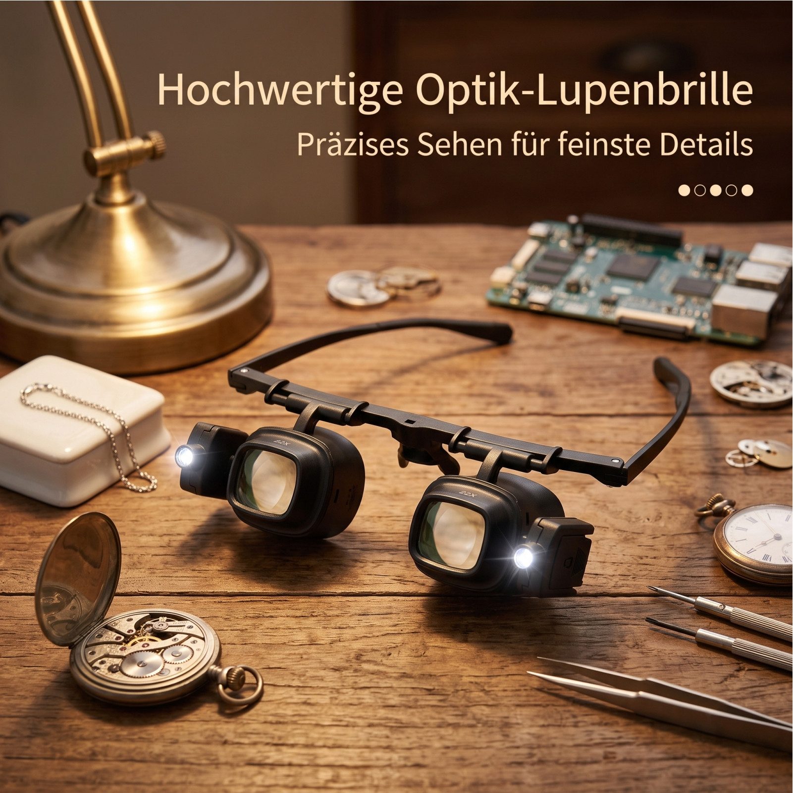 Solarandmore Leuchtlupe verschiedene Vielfache,Brille,Leuchtlupe,Schweißen,Reparaturwerkzeug, set, 2-fach,6-fach,10-fach,24-fach,Hohe Vergrößerung,Lötwerkzeuge, – Bild 5 von 5