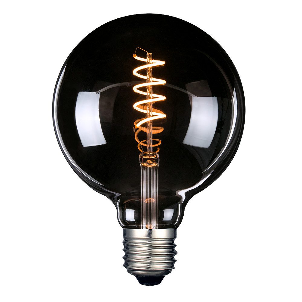 LUXULA LED Dekolicht SPIRAL Retro Leuchtmittel, LED fest integriert, 1800K Warmweiß, LED Filament E27 für klassisches Spiral Globe Retro Design Dimmbar