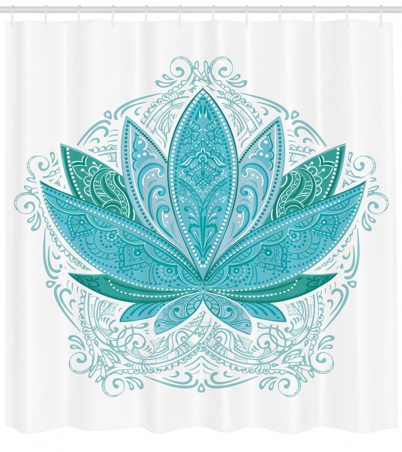 Mandala Digitaldruck DuschVorhang Schmetterling mit Blumen Gardinen Mit 12 haken 