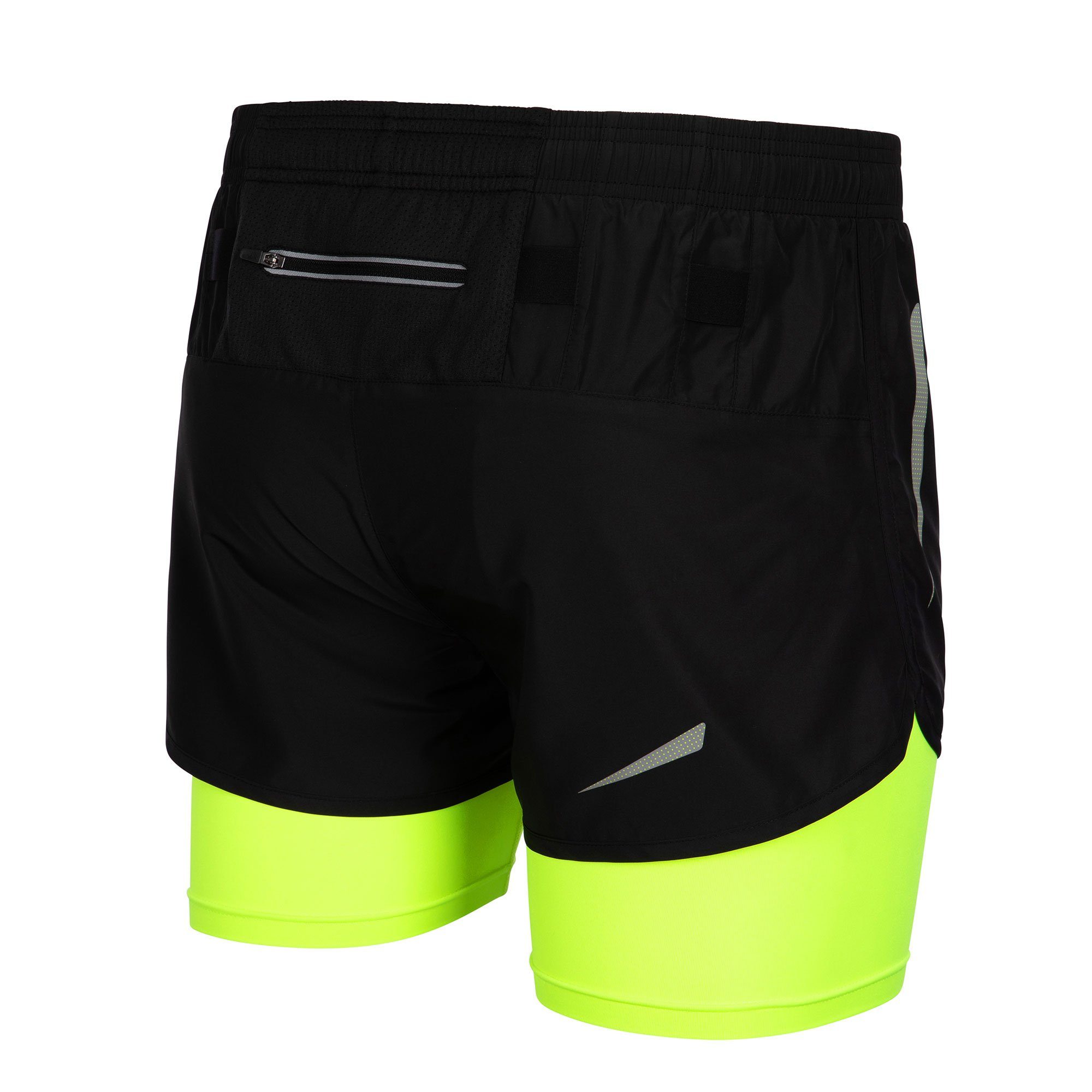 optimalen Pro » M Airtracks Komfort, Training « mit Dry L Funktion Xl für Laufshorts XXXL XXL Quick Jogging-Shorts schwarz-neon S Laufshorts Line Herren