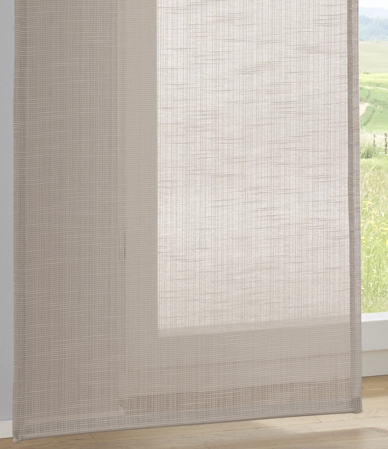 Kutti Schiebegardine Boston Schiebevorhang (1 St), Paneelwagen, halbtransparent, Schiebevorhang uni (1 St)