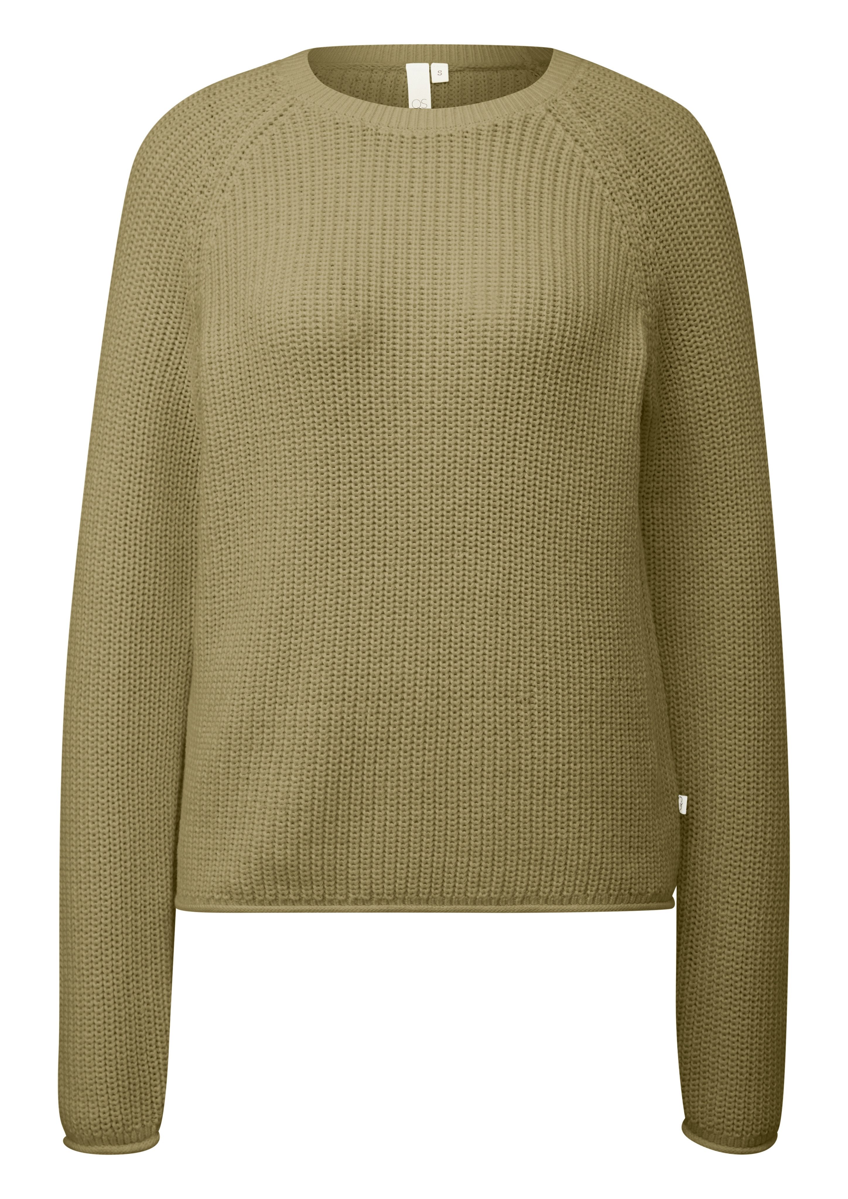 QS Strickpullover mit Strickmuster und Rundhalsausschnitt