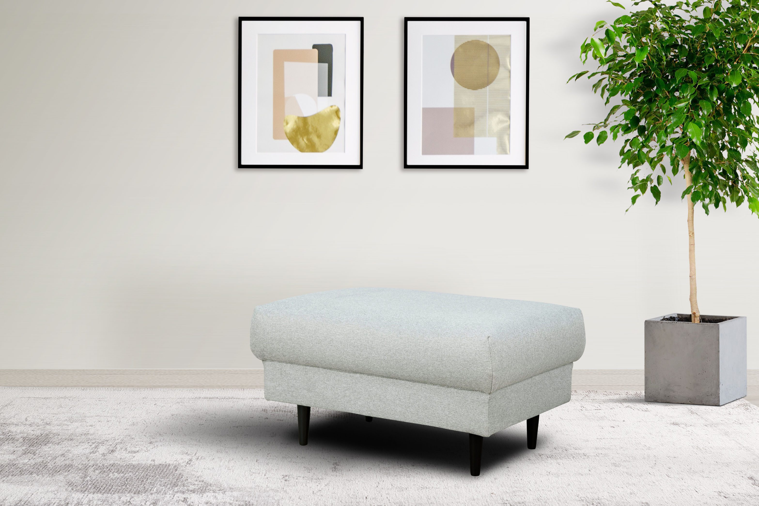 Home affaire Polsterhocker "VEYRAS Sitzhocker, Maße B/T/H: 90/65/46 cm" mit günstig online kaufen