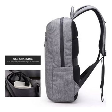 Aoking Laptoprucksack Businessrucksack, Reiserucksack, Handgepäck (grau), Cityrucksack Backpack Notebookrucksack 15,6"