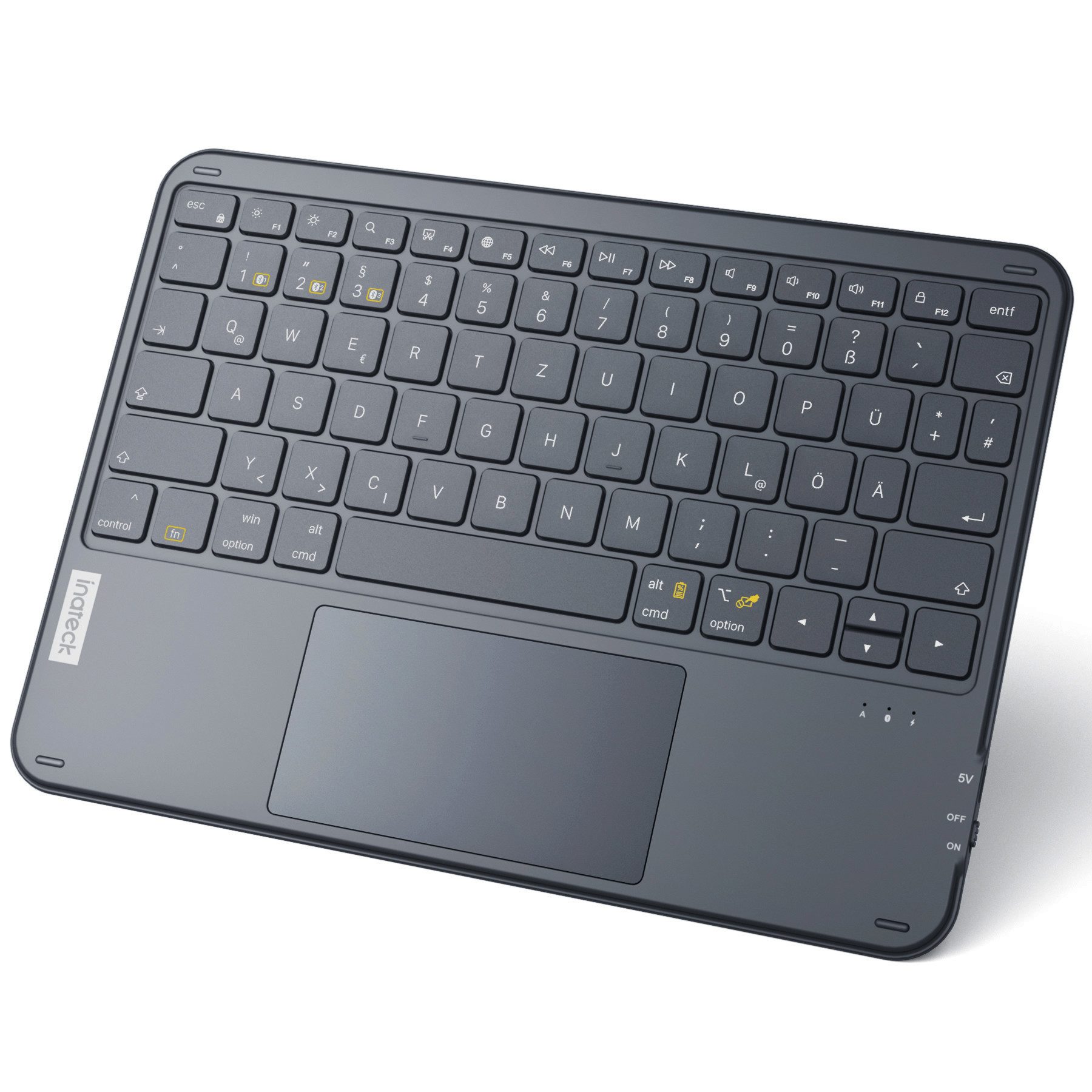 Inateck Ultraleichte für iPad/Tablet/Windows/Laptop/PC Tablet Tastatur mit Touchpad (Kabellose)