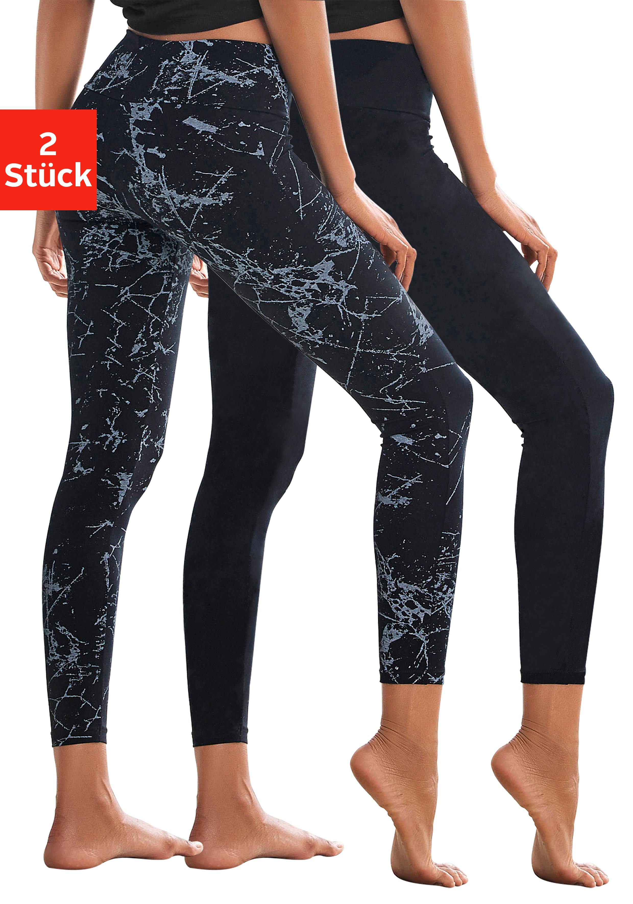 bedruckt Loungewear und (2er-Pack) Leggings uni, in H.I.S