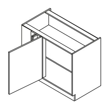 Küchen-Preisbombe Eckunterschrank 105 cm Küche Vigo Matera Grau + Eiche Lancelot Küchenzeile Küchenblock