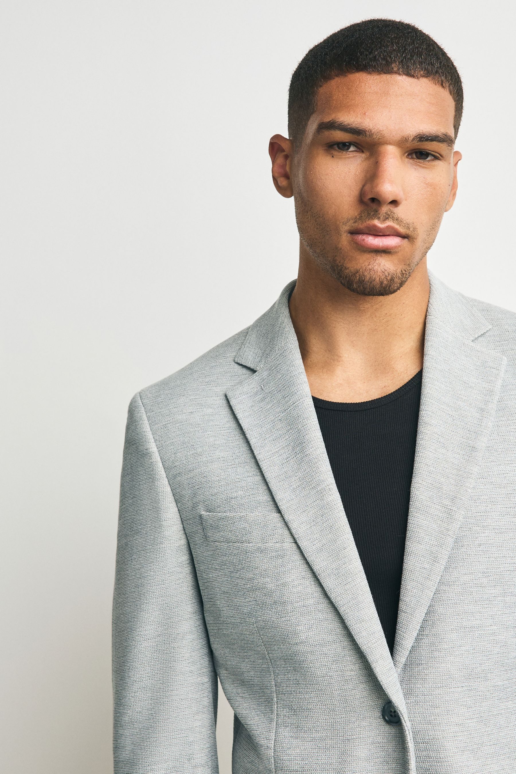 Next Jerseysakko Slim Fit Sakko mit Waffelstruktur und Stretch (1-tlg)