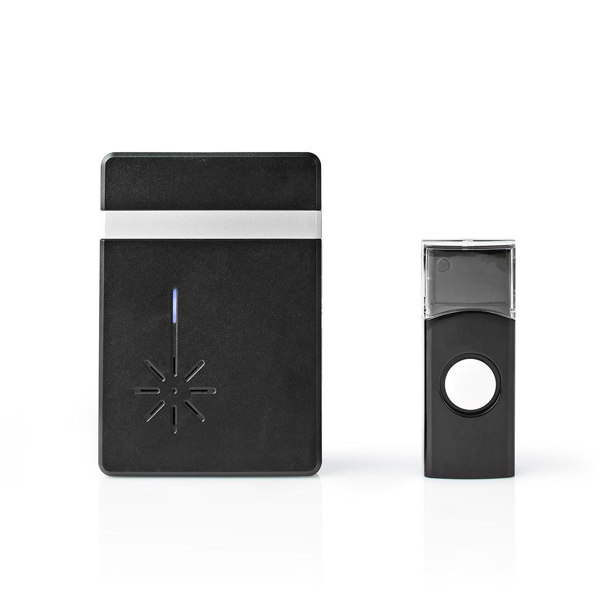 Nedis Smart Home Türklingel DOORB212BK (1-tlg., IP44, 300 m Reichweite, 36 Melodien, flexibler Einsatz)