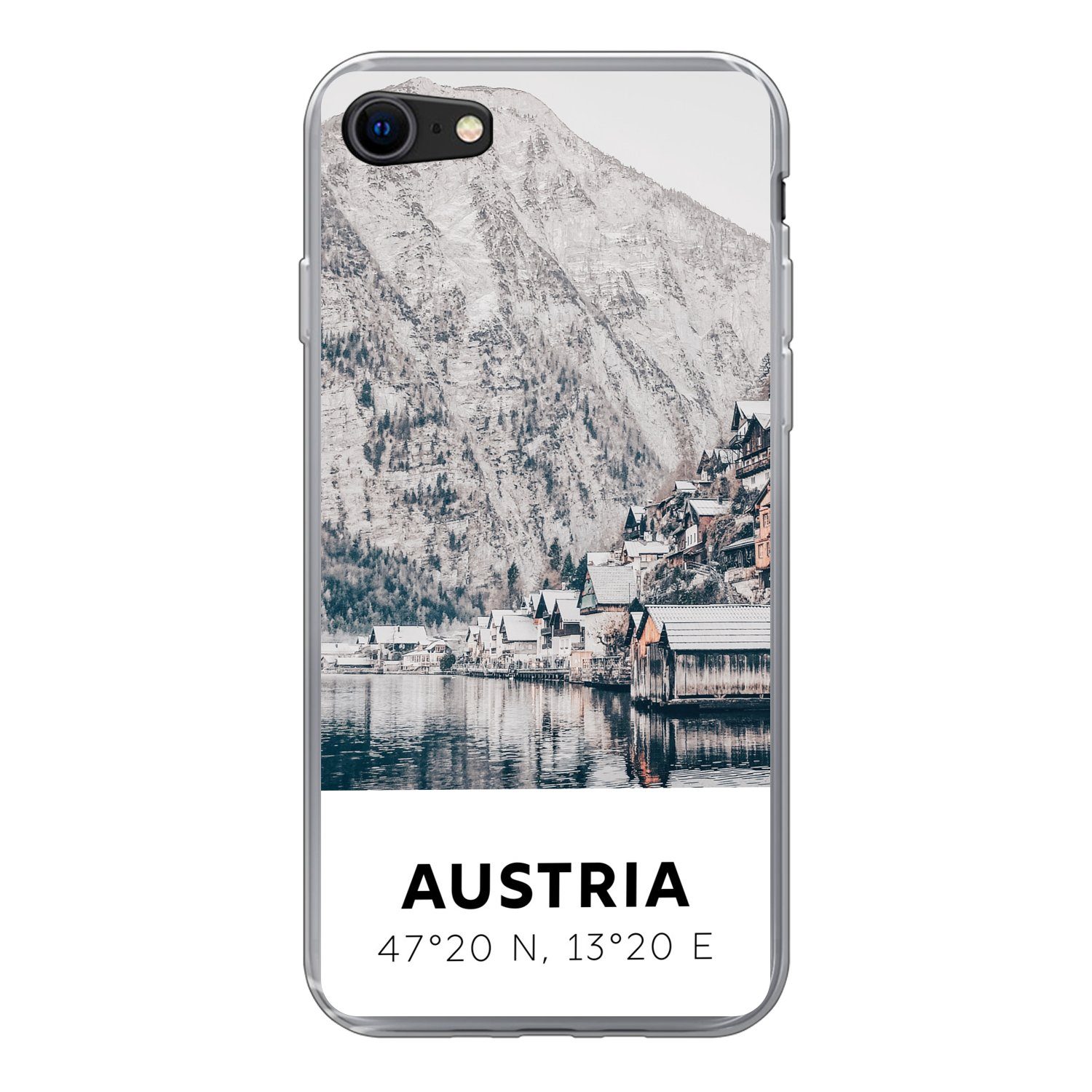 MuchoWow Handyhülle Österreich - Wasser - Berge - Alpen, Handyhülle Apple  iPhone 7, Smartphone-Bumper, Print, Handy Schutzhülle