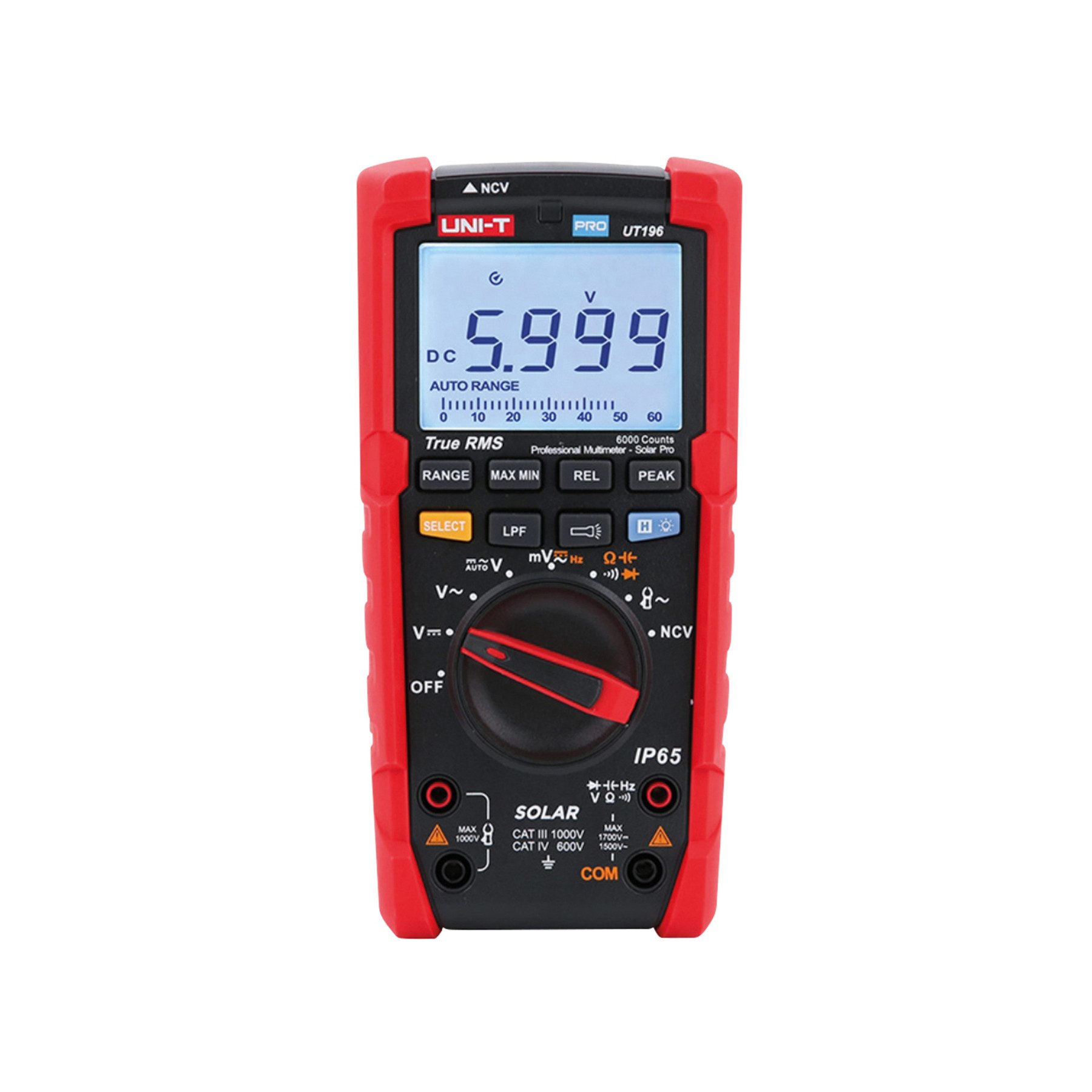 Strommessgerät UNI-T True RMS Solar-Multimeter UT196