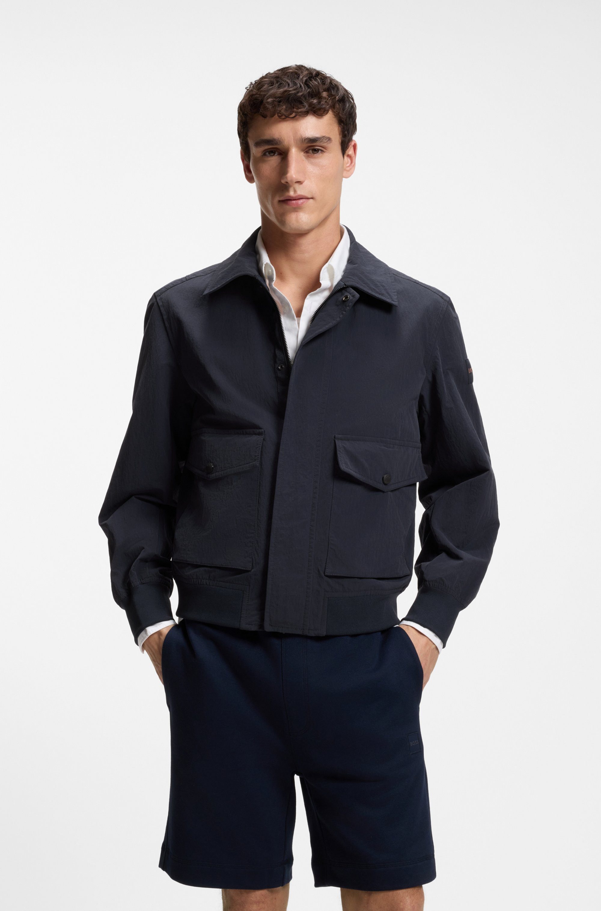 BOSS ORANGE Blouson Ocruise Aviator-Stil, wasserabweisend, Relaxed Fit