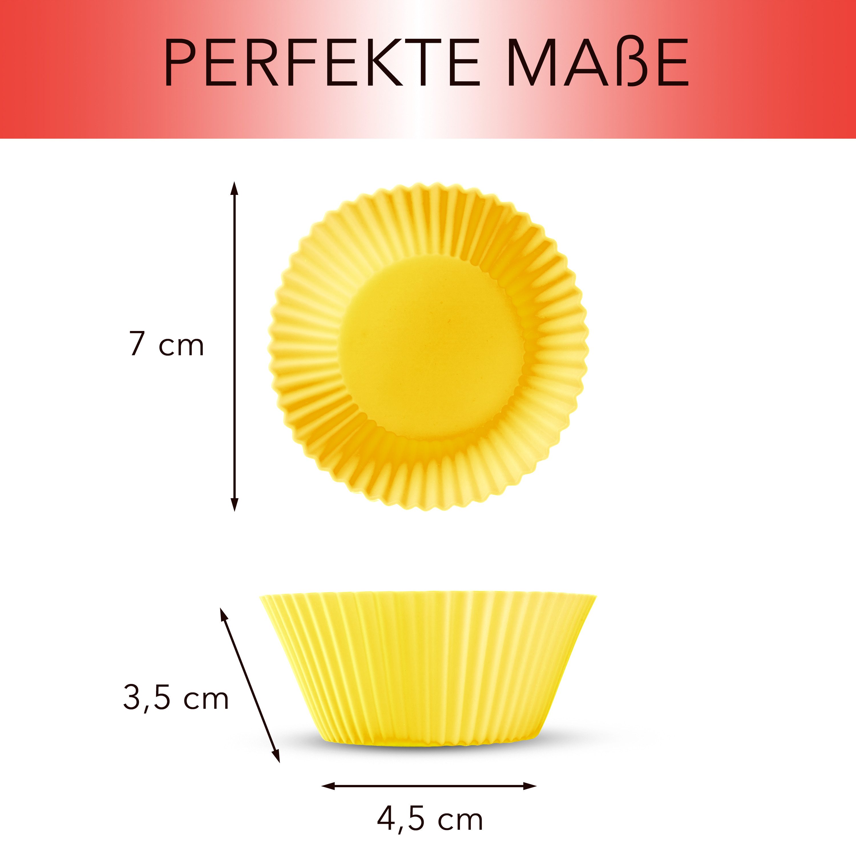 AVANA Muffinform Wiederverwendbare Muffinformen aus Silikon Cupcake Muffinförmchen, (24-tlg), Antihaftbeschichtet, BPA-frei, umweltschonend, 8 Farben – Bild 5 von 5