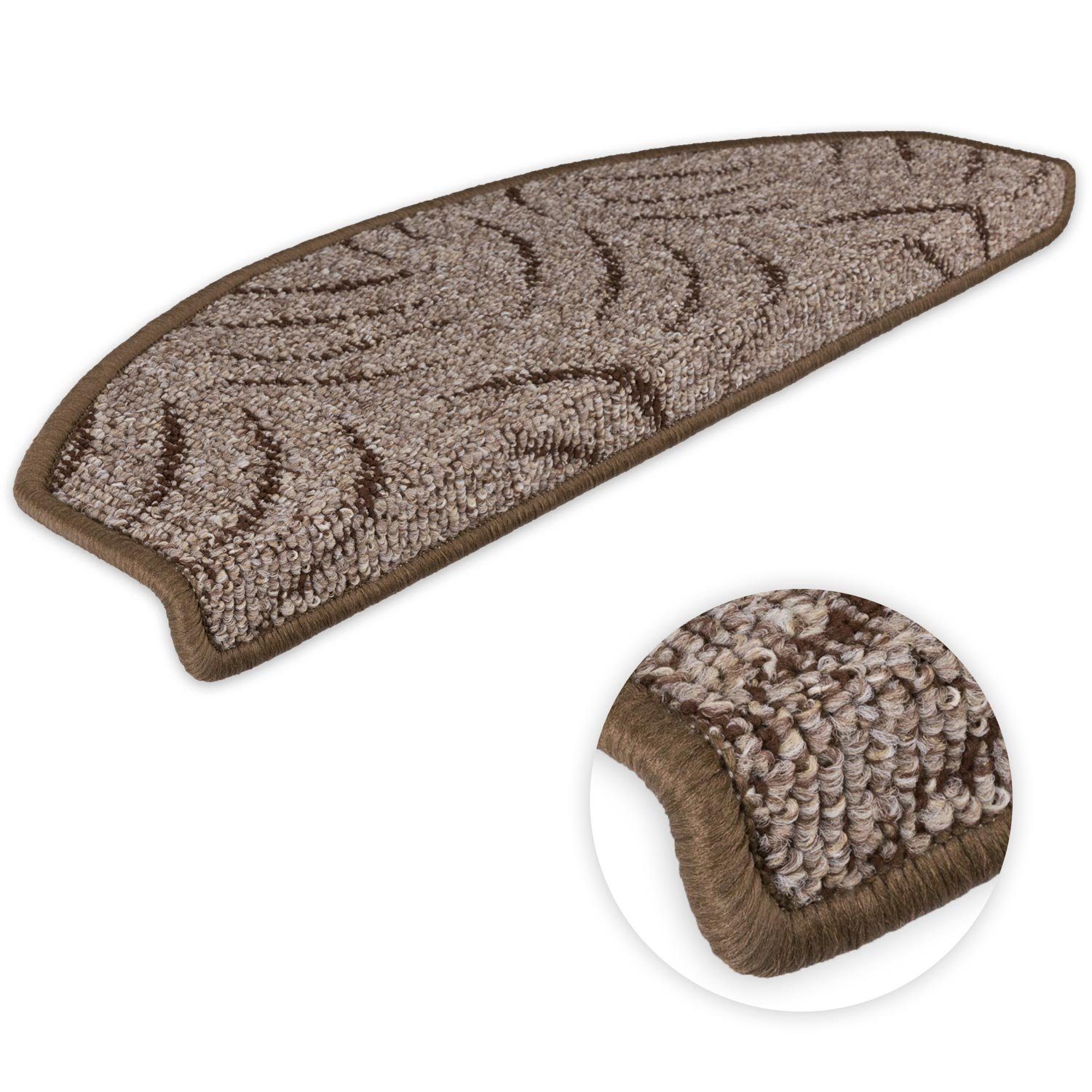 Metzker® Stufenmatte Stufenmatten Prerow Halbrund Braun günstig online kaufen