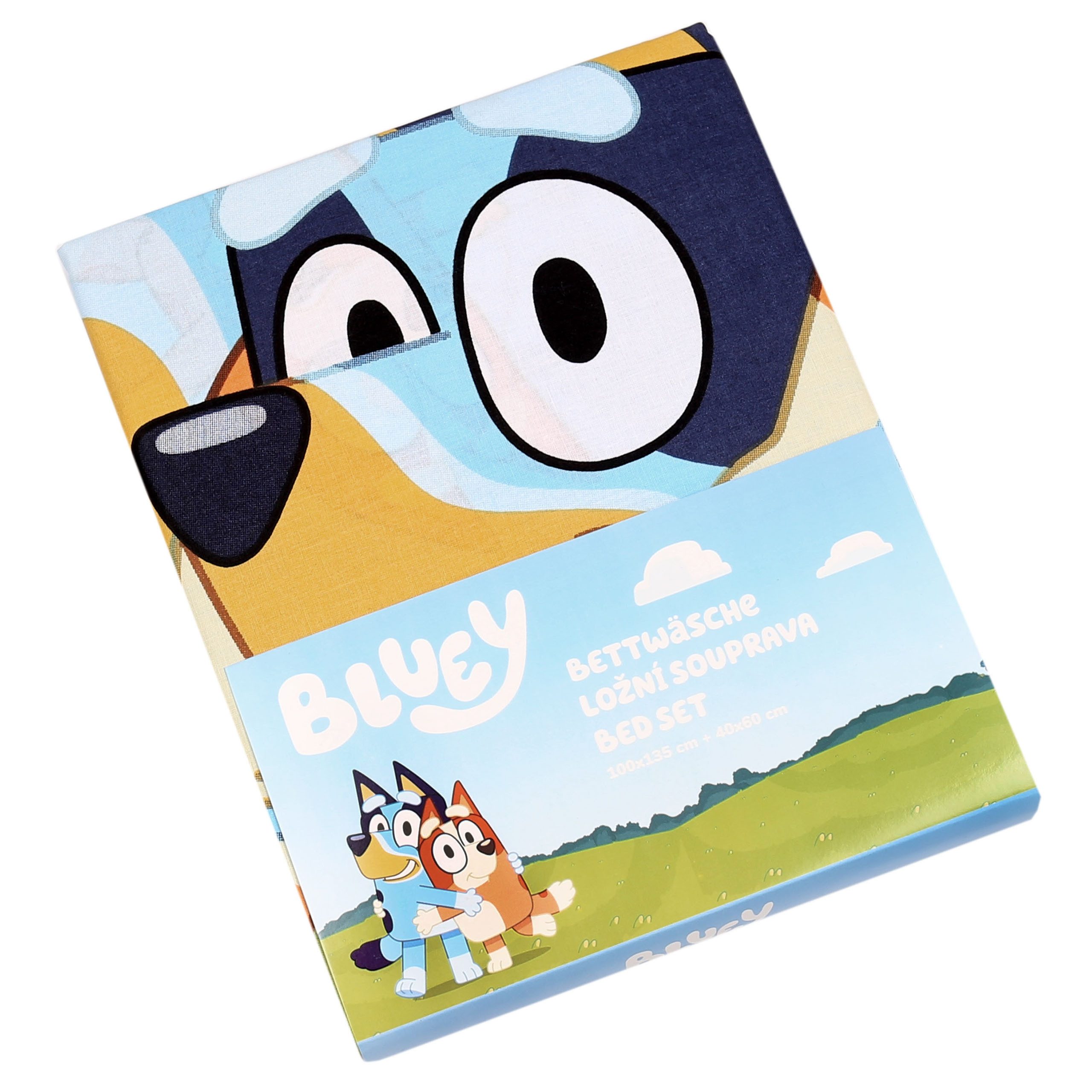 Sarcia.eu Kinderbettwäsche Bluey blaue Kinderbettwäsche aus Baumwolle, 100 x 135 + 40 x 60 cm